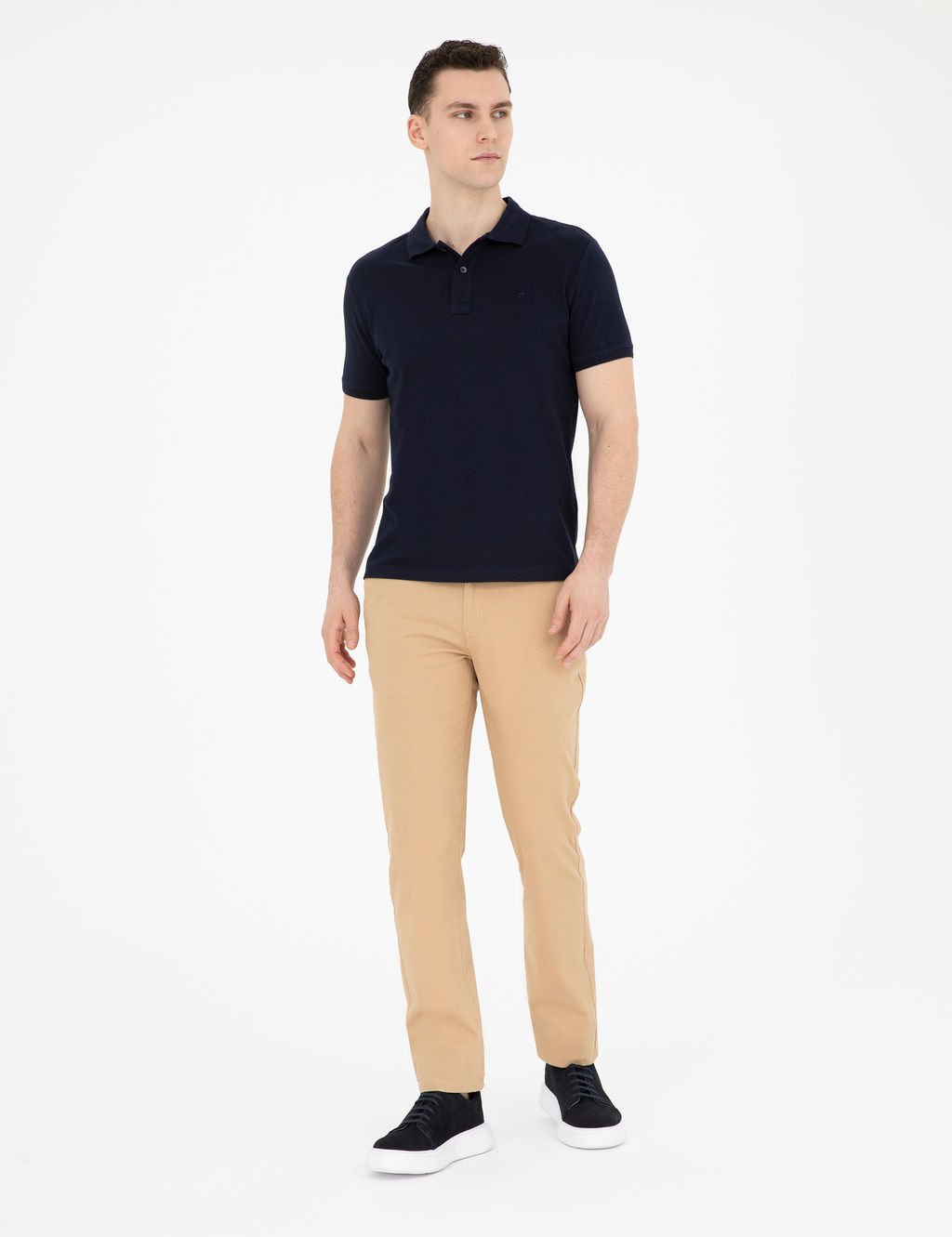Lacivert Slim Fit Basic Ti__rt - Pierre cardin фото 11