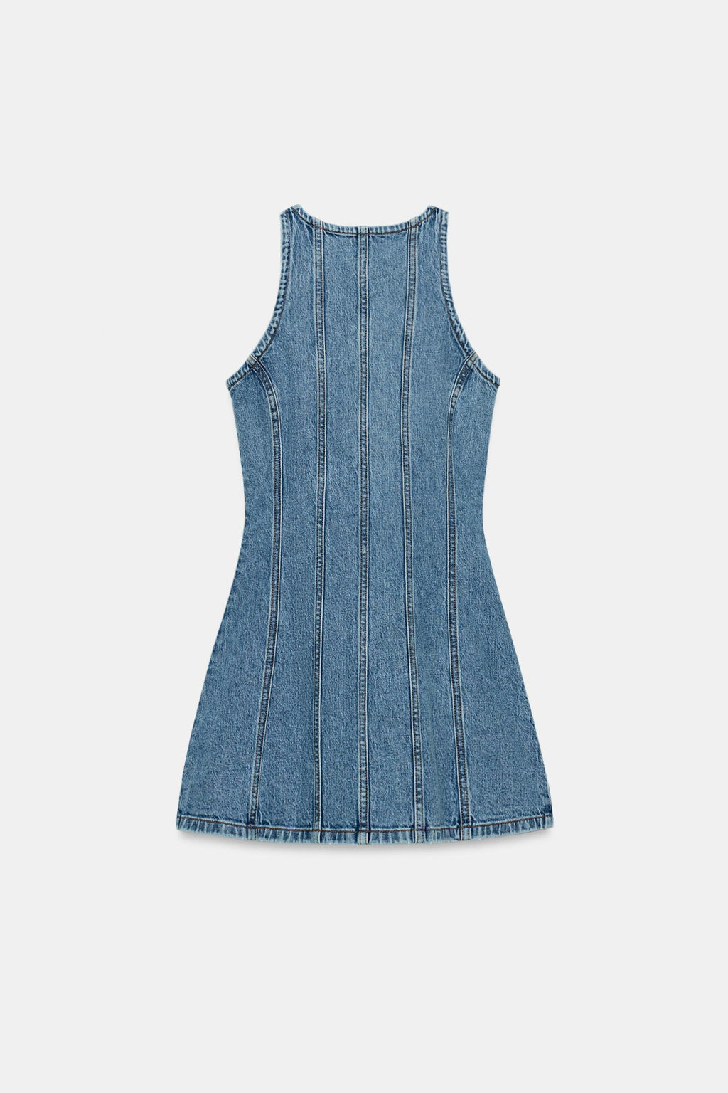 VESTIDO Z1975 MINI DENIM COSTURAS / Azul medio - Zara фото 7
