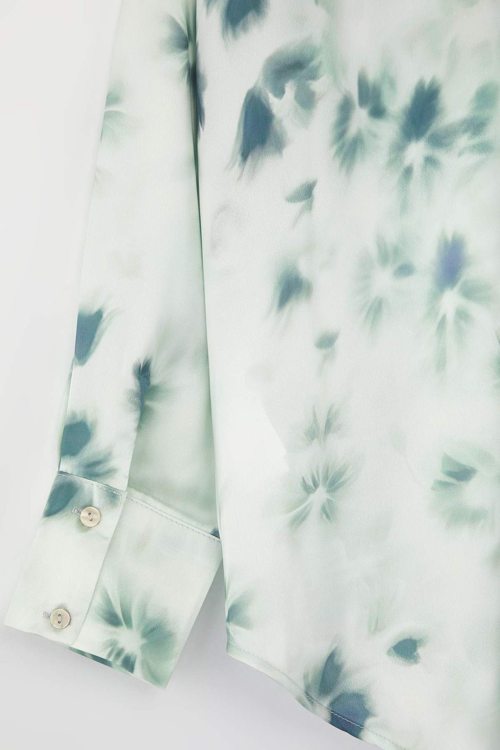 Yesil Floral Desenli Dokumlu Gomlek TWOAW26GO00087 - Trendyolmilla фото 7