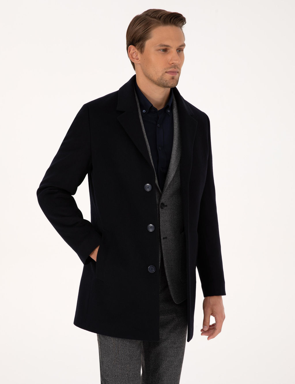 Lacivert Ex. Slim Fit Ka_e Kaban - Pierre cardin фото 3