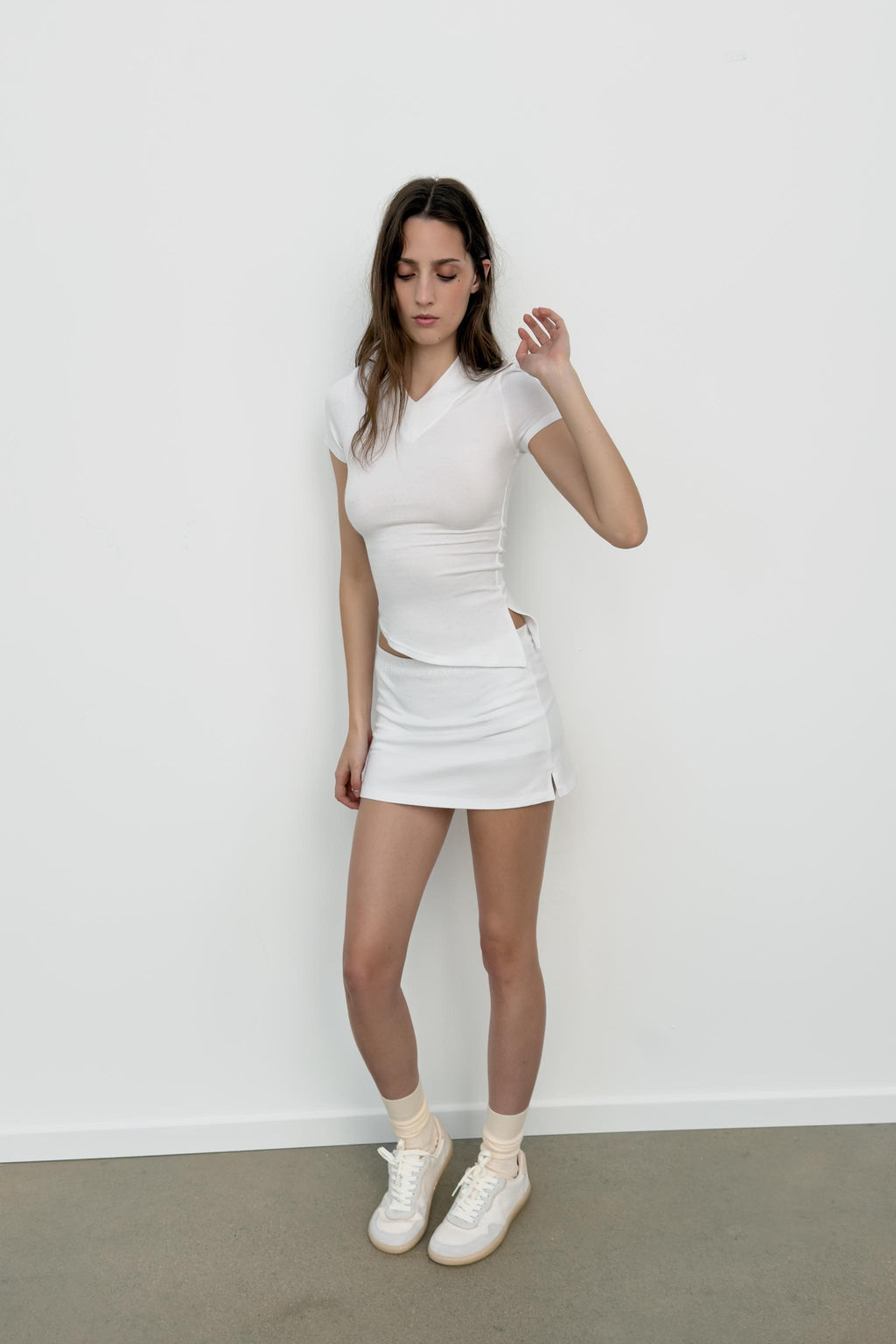 ZAPATILLAS PIEL COMBINADA BAREFOOT / Blanco Crudo