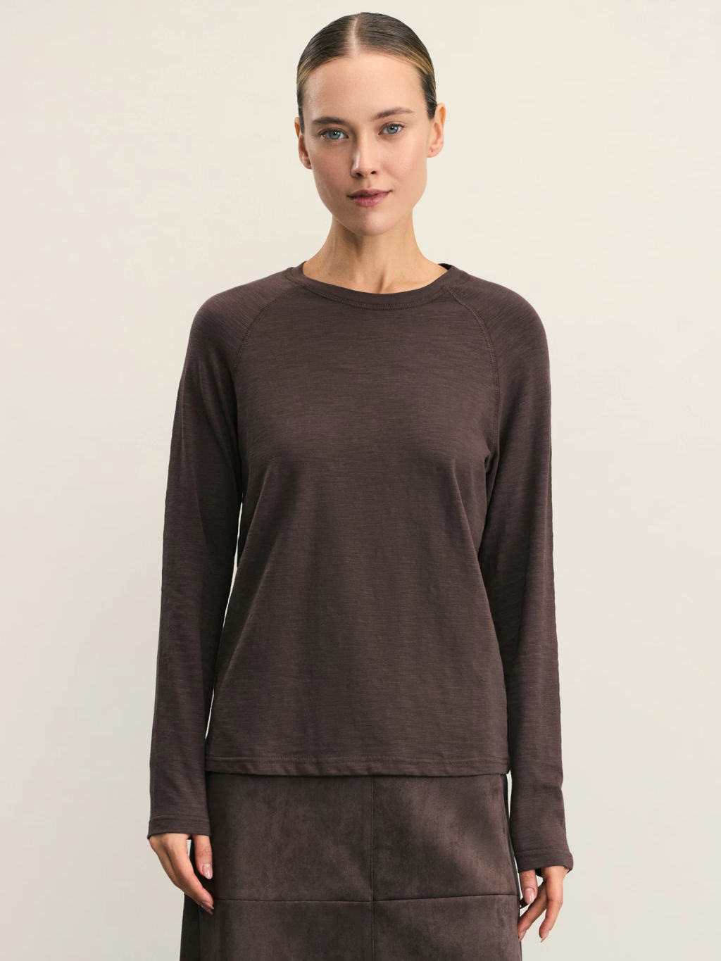 Базовый лонгслив из хлопка / Zarina  фото 3