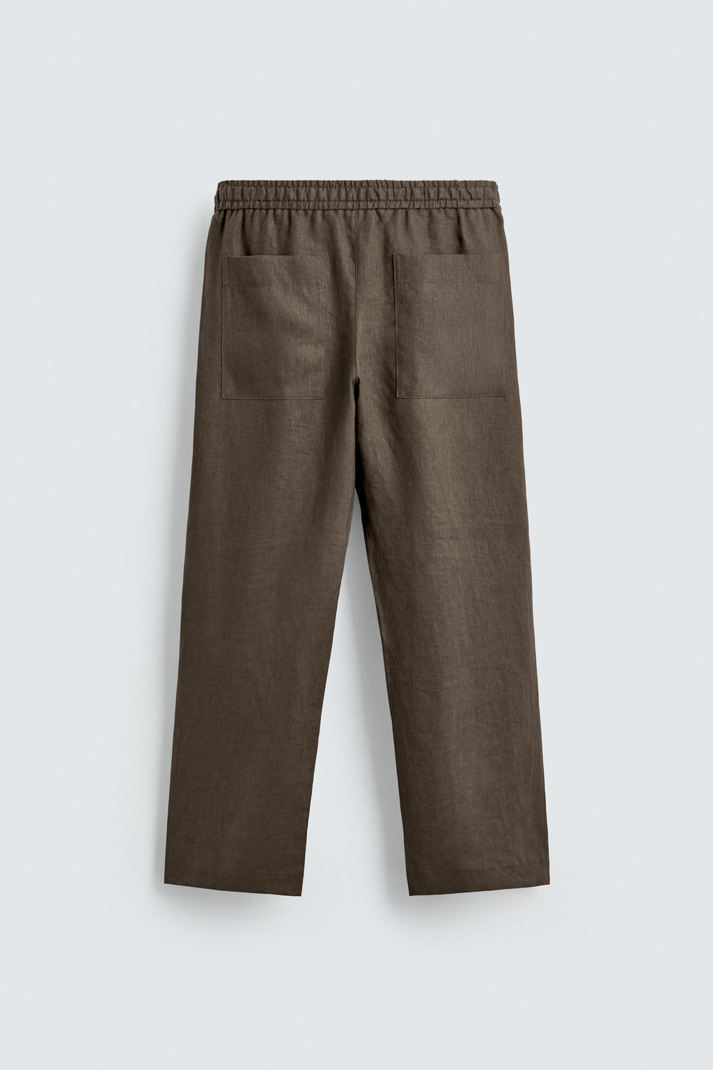 PANTAL?N RELAXED FIT 100% LINO / Marr?n / Topo - Zara фото 8