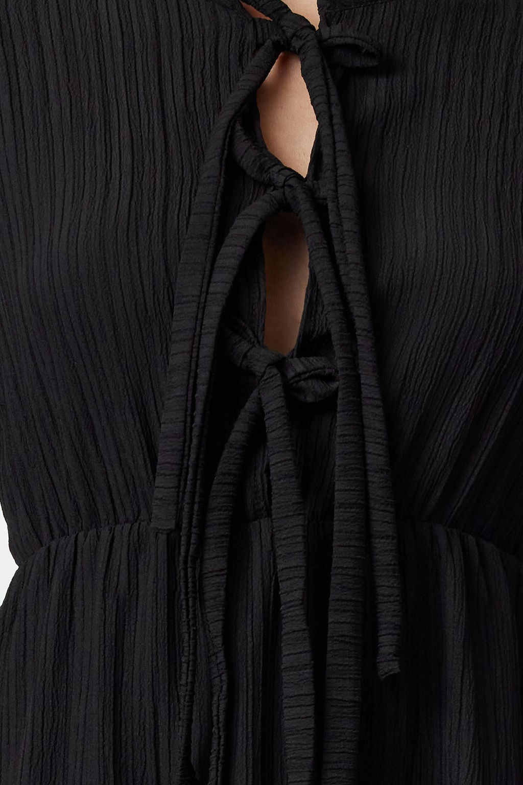 Siyah Fiyonk Detayl? Maxi Dokuma Elbise TWOSS24EL01130 - Trendyolmilla фото 3