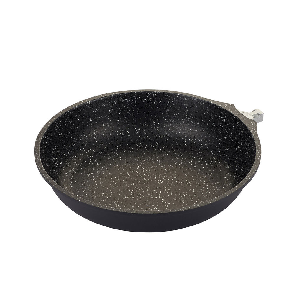 0103 GIPFEL Сковорода MARINELLA 28х6см из литого алюминия, с индукционным дном, с премиальным 3-слойным антипригарным мраморным покрытием Whitford QuanTanium, cо съемной бакелитовой ручкой. Толщина: 2,0/4,5мм  фото 7