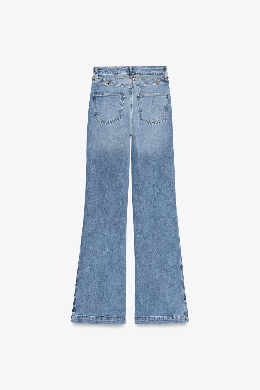 Z1975 HIGH-WAIST BOOTCUT JEANS WITH CHAIN BELT - Zara фото 8