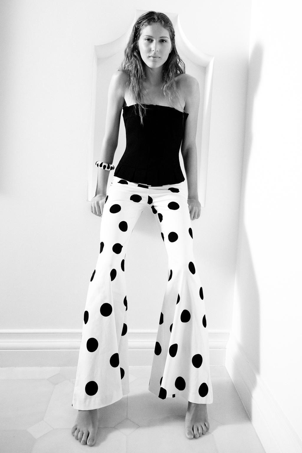 POLKA DOT FLARE HIGH-WAIST TROUSERS - Zara фото 2
