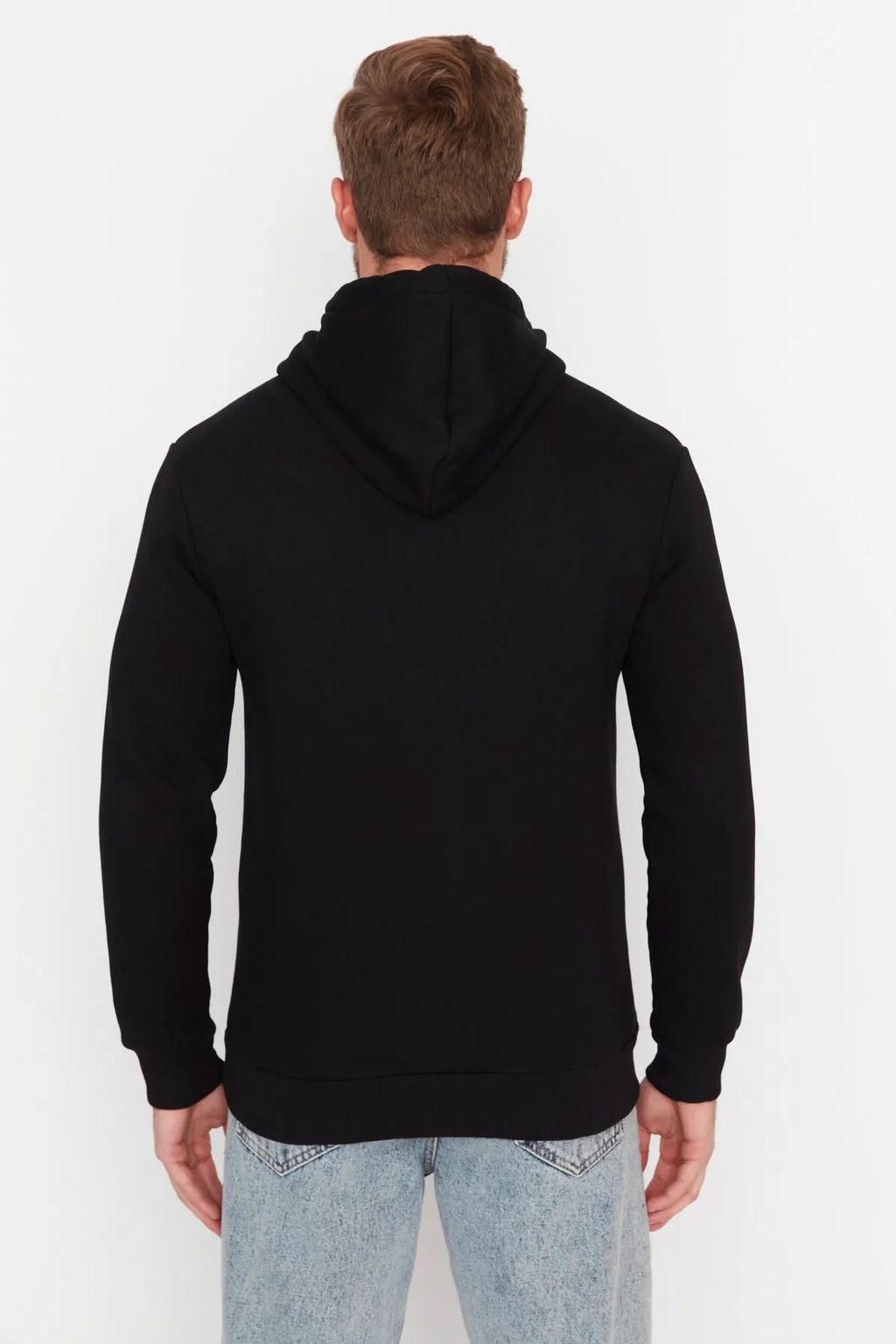 Siyah Regular/Normal Kesim Kapusonlu Ici Polar/S?cak Tutan Sweatshirt TMNAW20SW0163