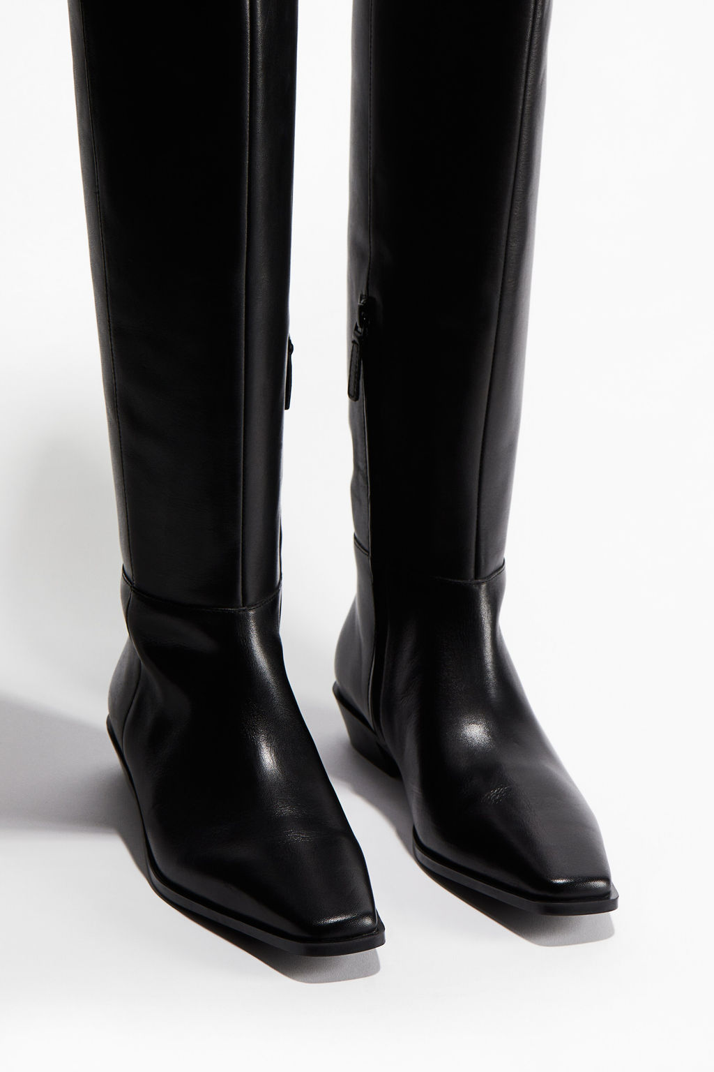 Botas de piel over-the-knee - H&m фото 8
