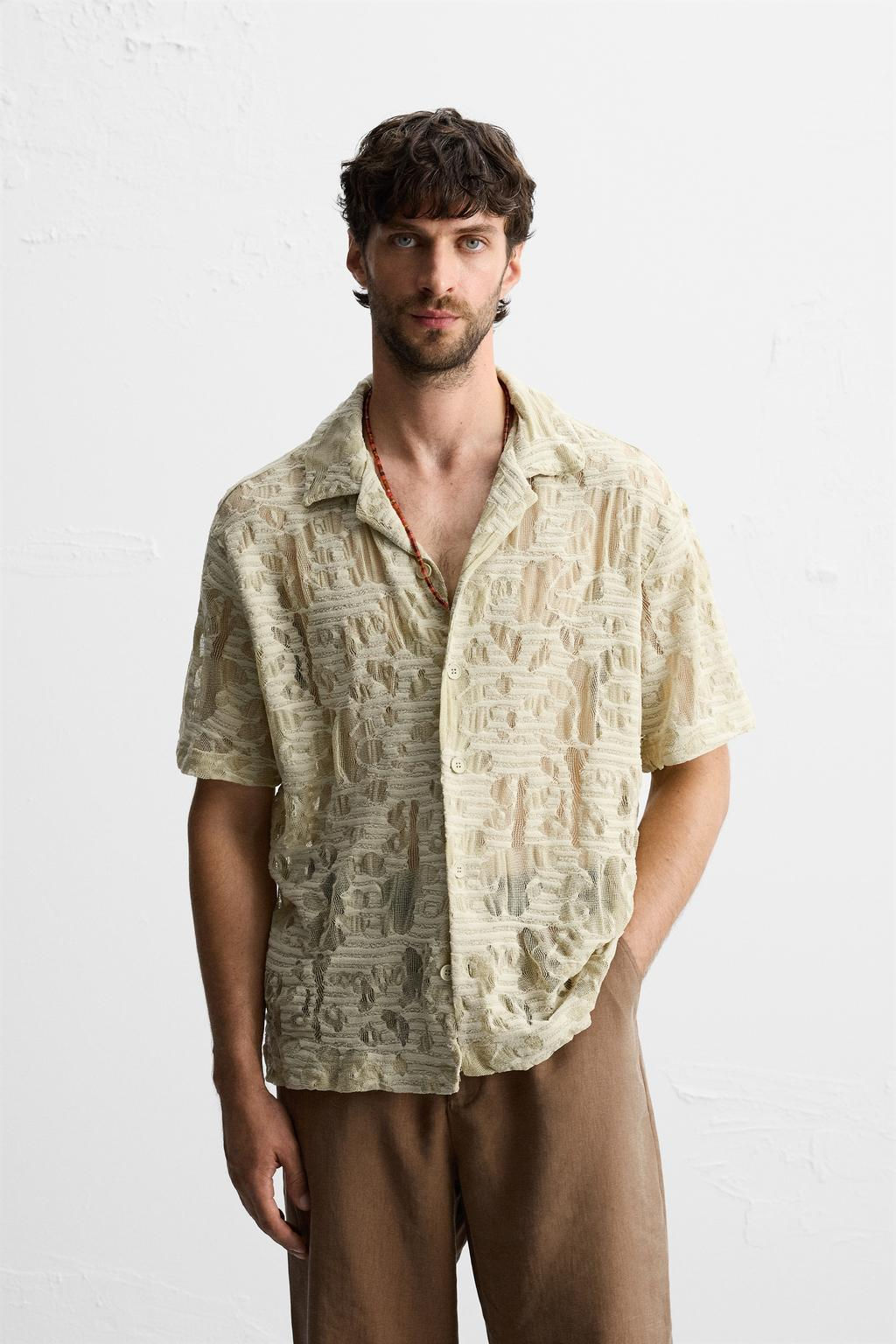 FLORAL JACQUARD SHIRT - Zara фото 2