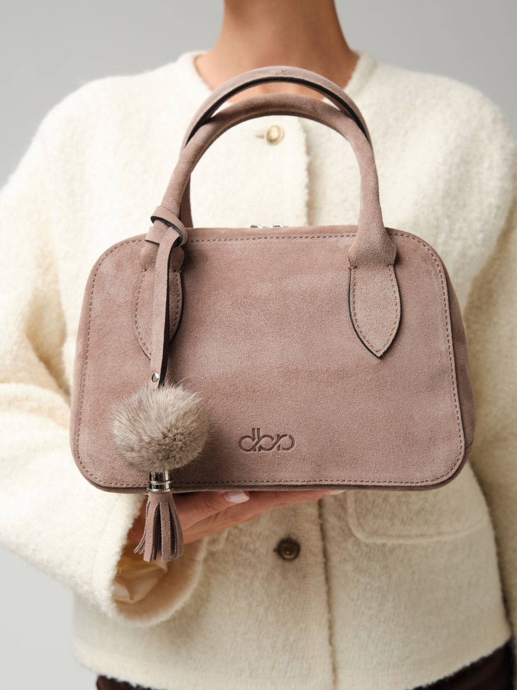 Замшевая сумка Polly DBR 31348 капучино  фото 2