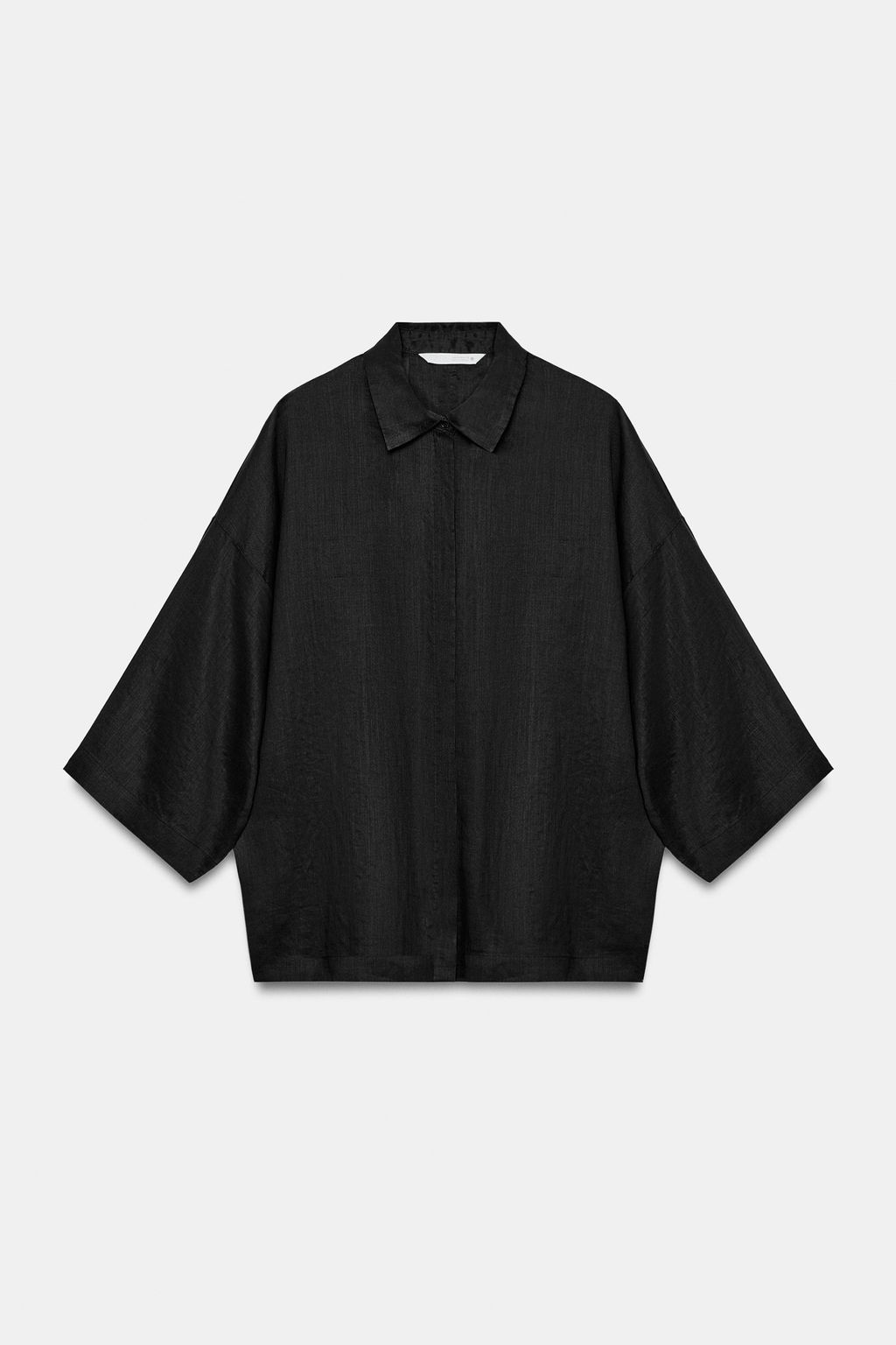 CAMISA FLUIDA OVERSIZE ZW COLLECTION / Negro