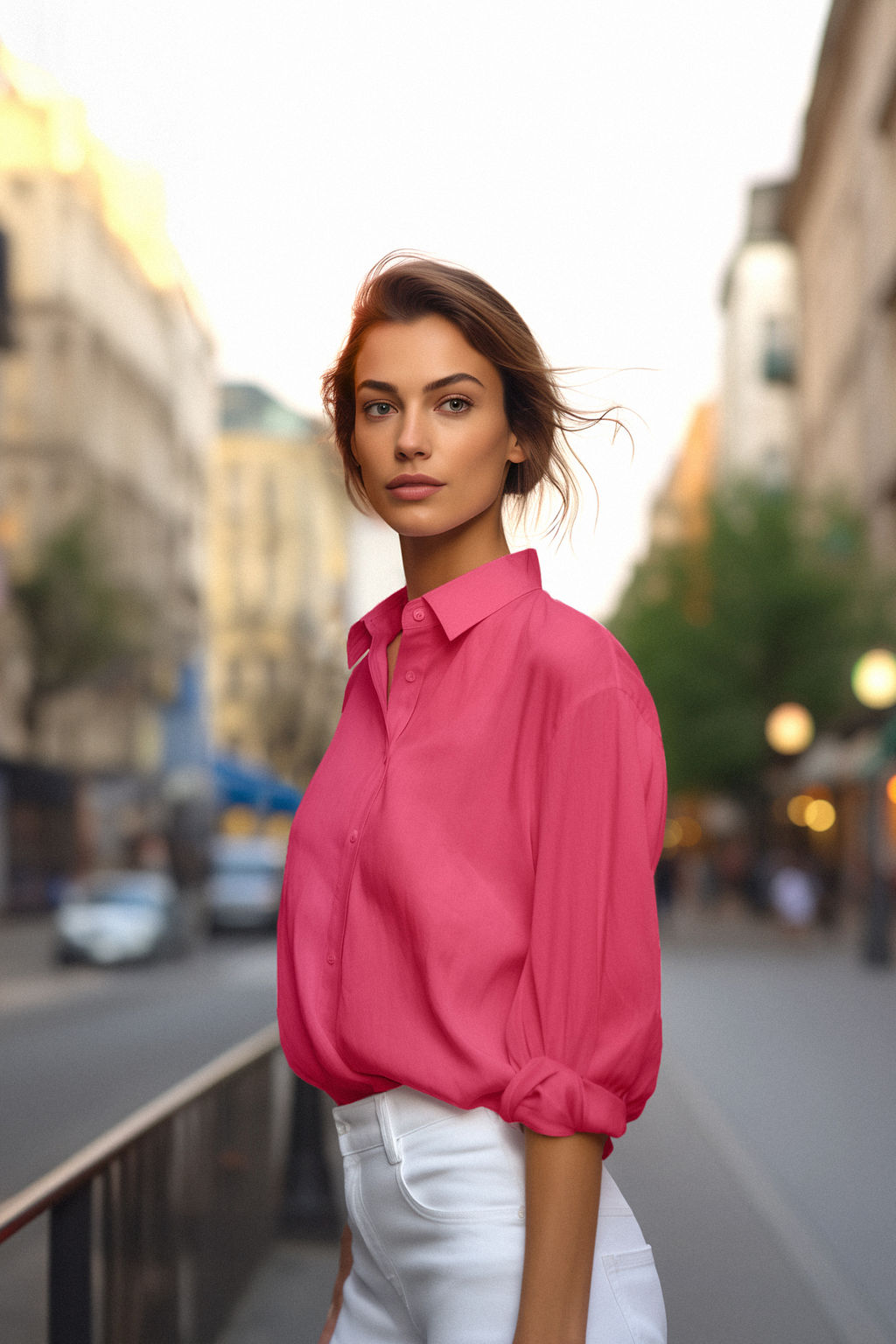 Fusya Loose Fit Pamuklu Dokuma Gomlek TWOAW20GO0107