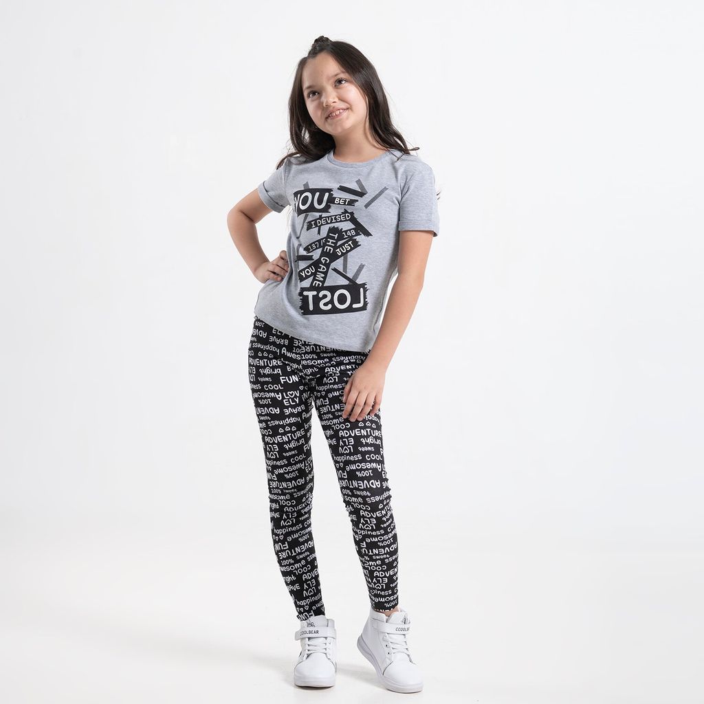 CRB wear/CWJG 62889-11-291 Футболка для девочки, светло-серый меланж/Ex.Cherubino  фото 3