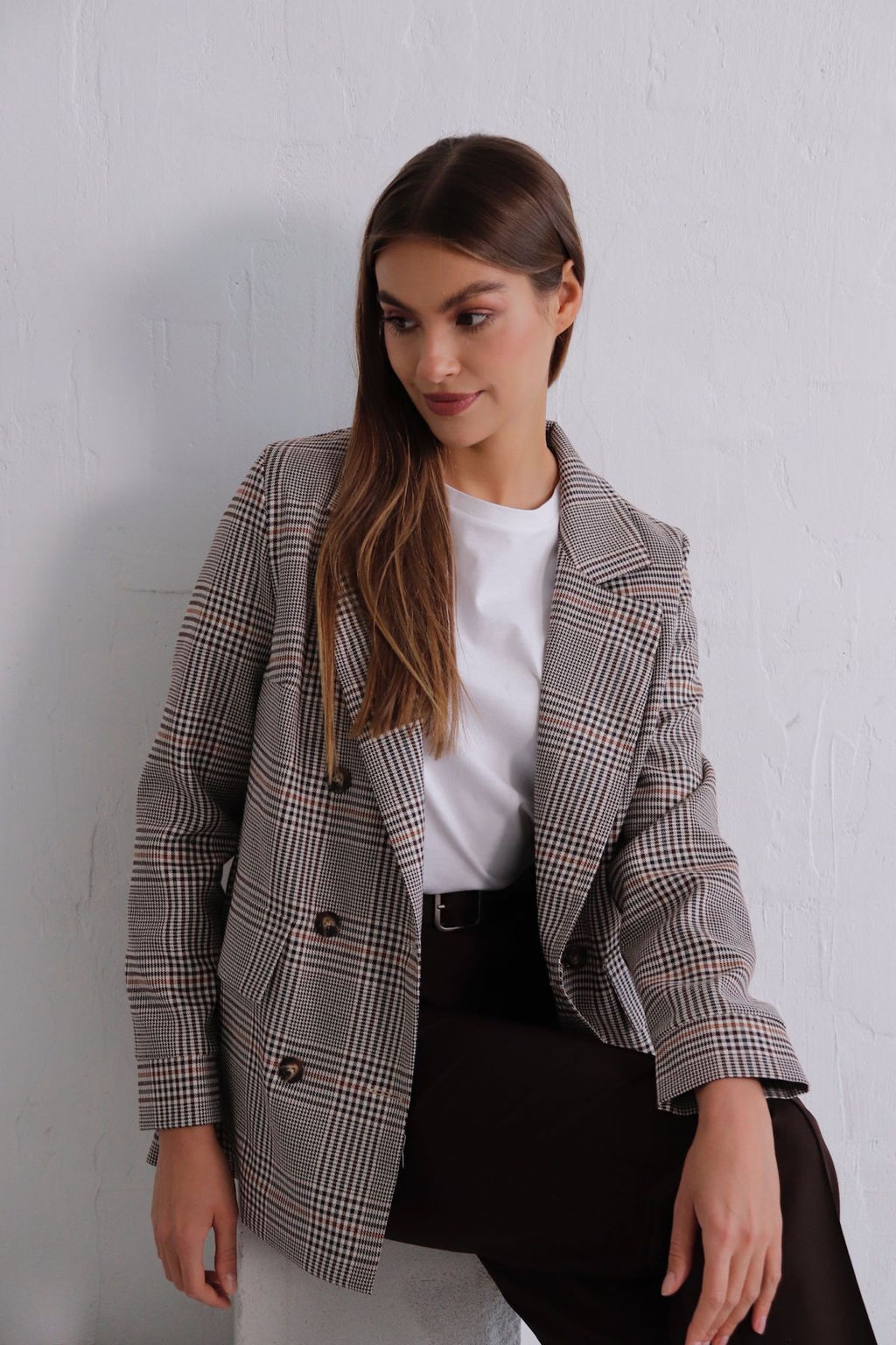 11827 Жакет двубортный в клетку - Martichelli фото 10