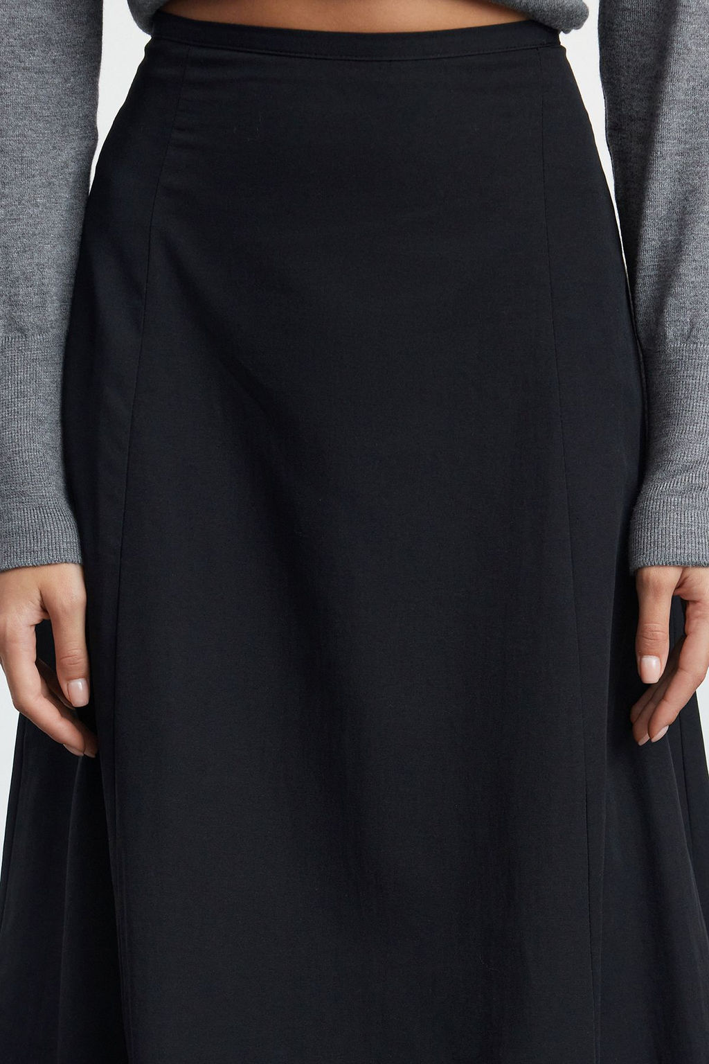 TRENDYOLMILLA Siyah Basic Etek Ucu Balon Maxi Boy Dokuma Etek TWOSS24ET00228 фото 4