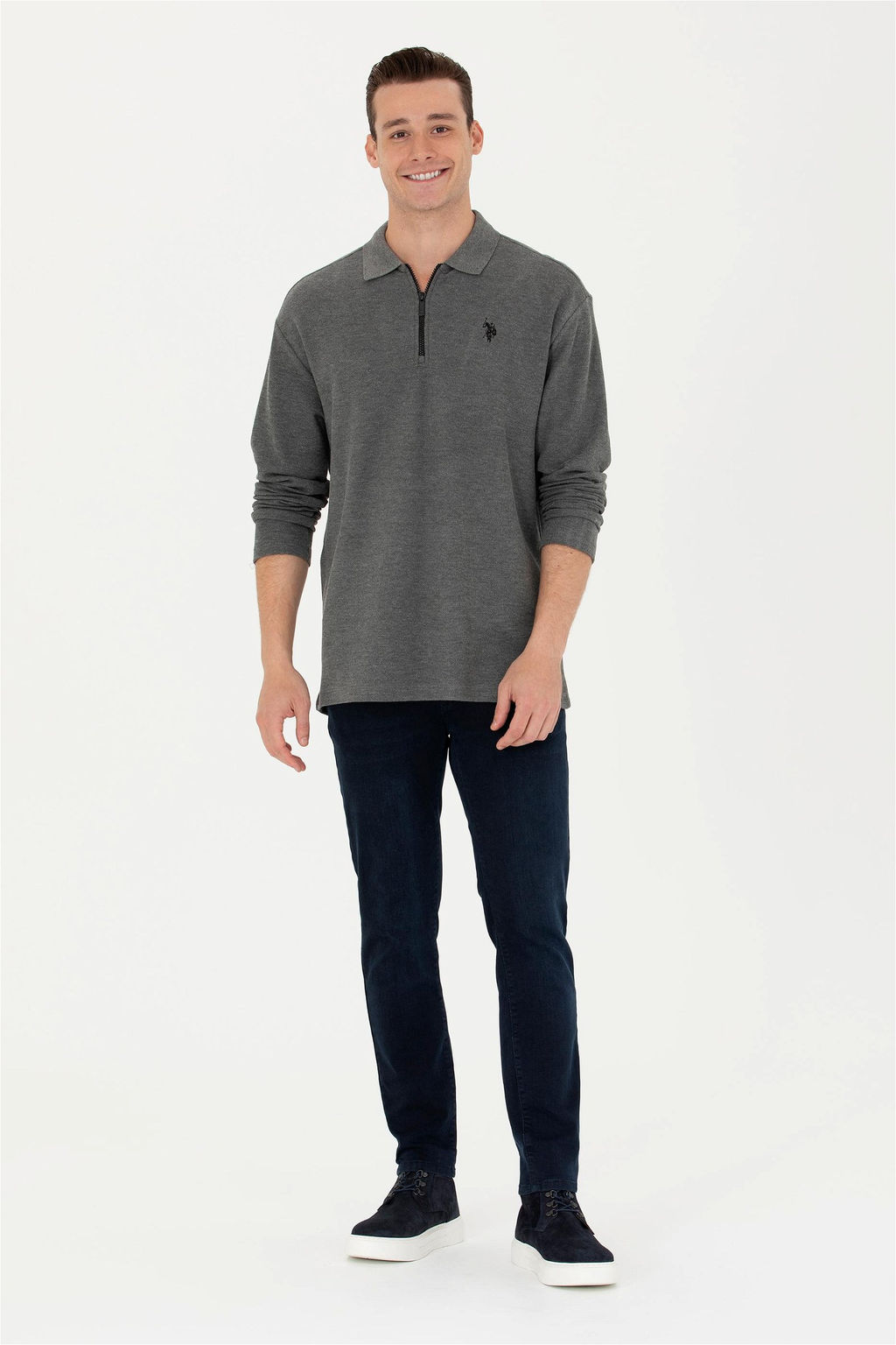 U. S. Polo Assn / Мужской свитшот антрацитового цвета - U.s. polo assn фото 4