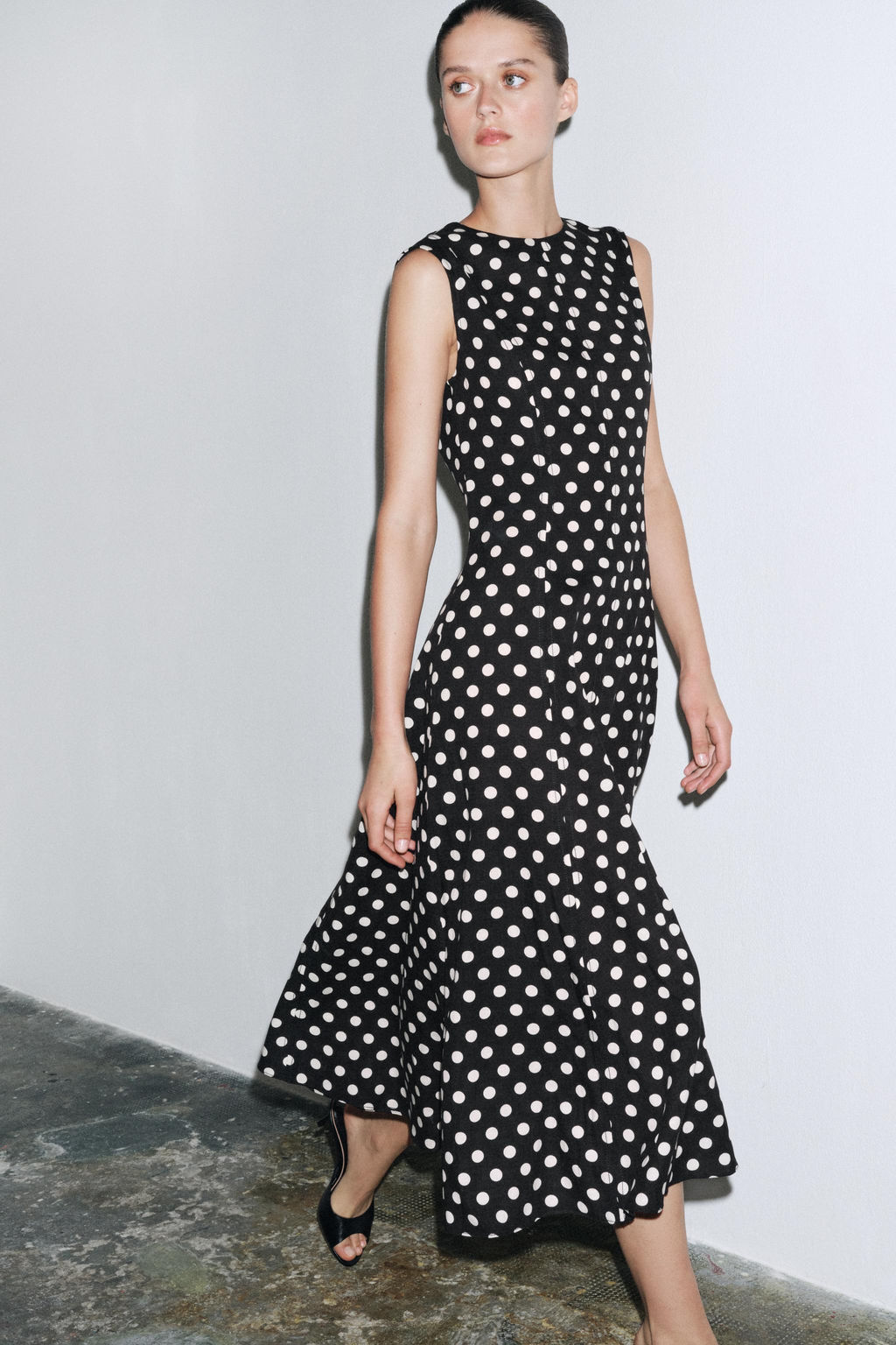 ZW COLLECTION POLKA DOT MIDI DRESS - Zara фото 19