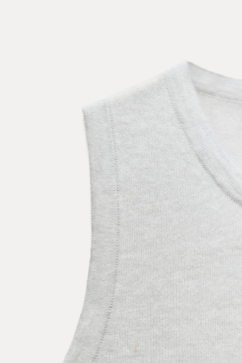 FINE KNIT WOOL AND ALPACA BLEND TOP - Zara фото 9