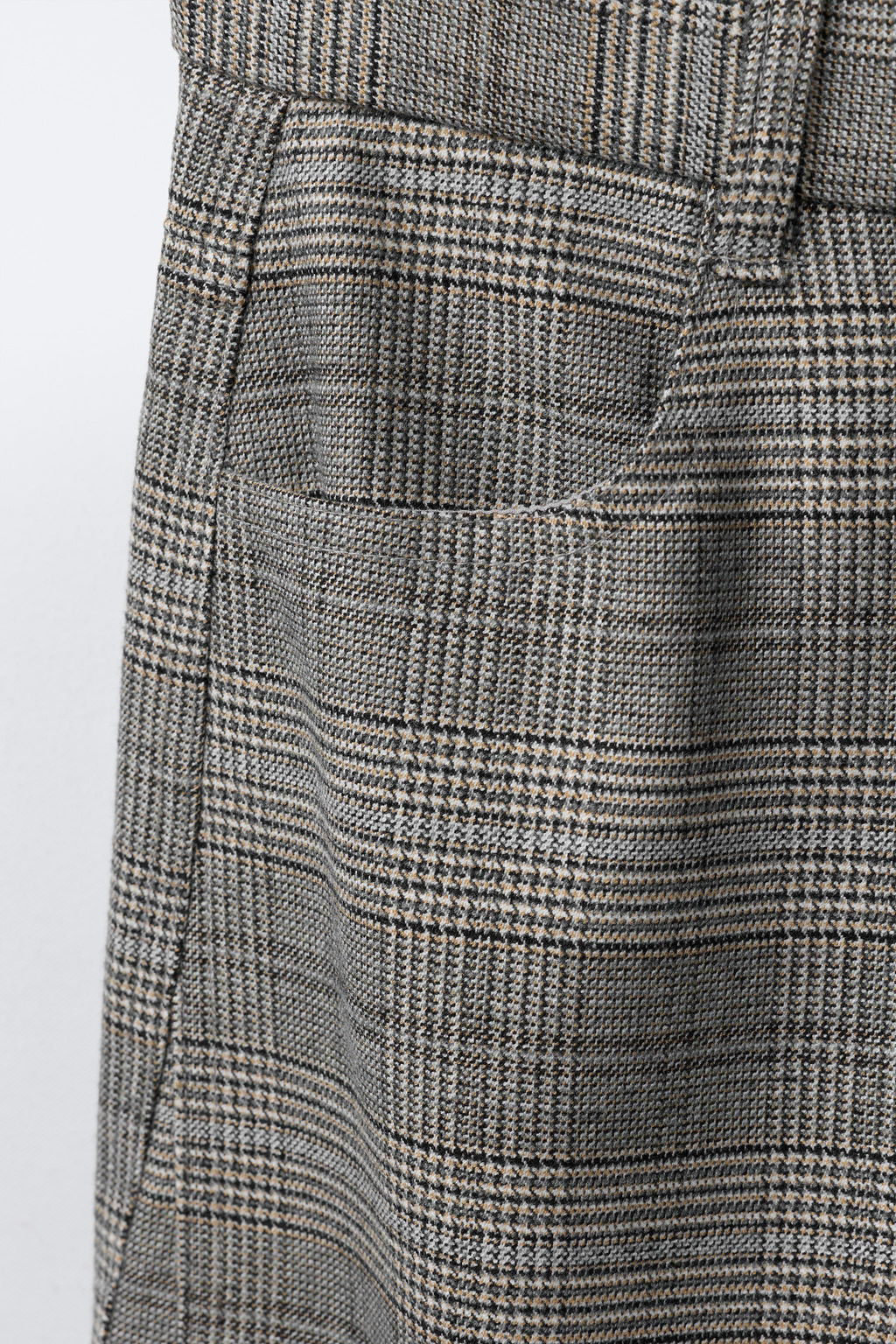 WARM CHECK BARREL TROUSERS - Zara фото 3