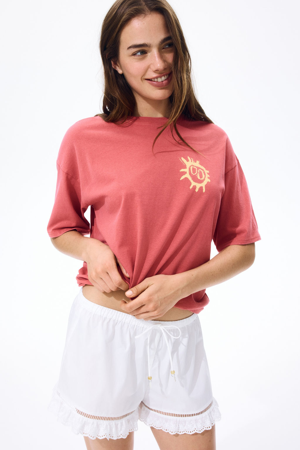 Camiseta oversize estampada - H&m фото 8