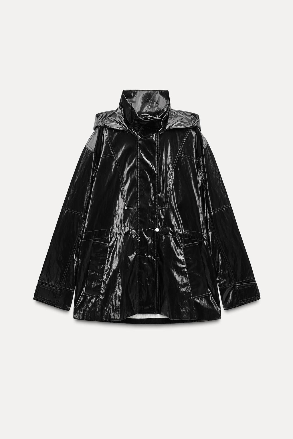 ZW COLLECTION HOODED CROPPED JACKET