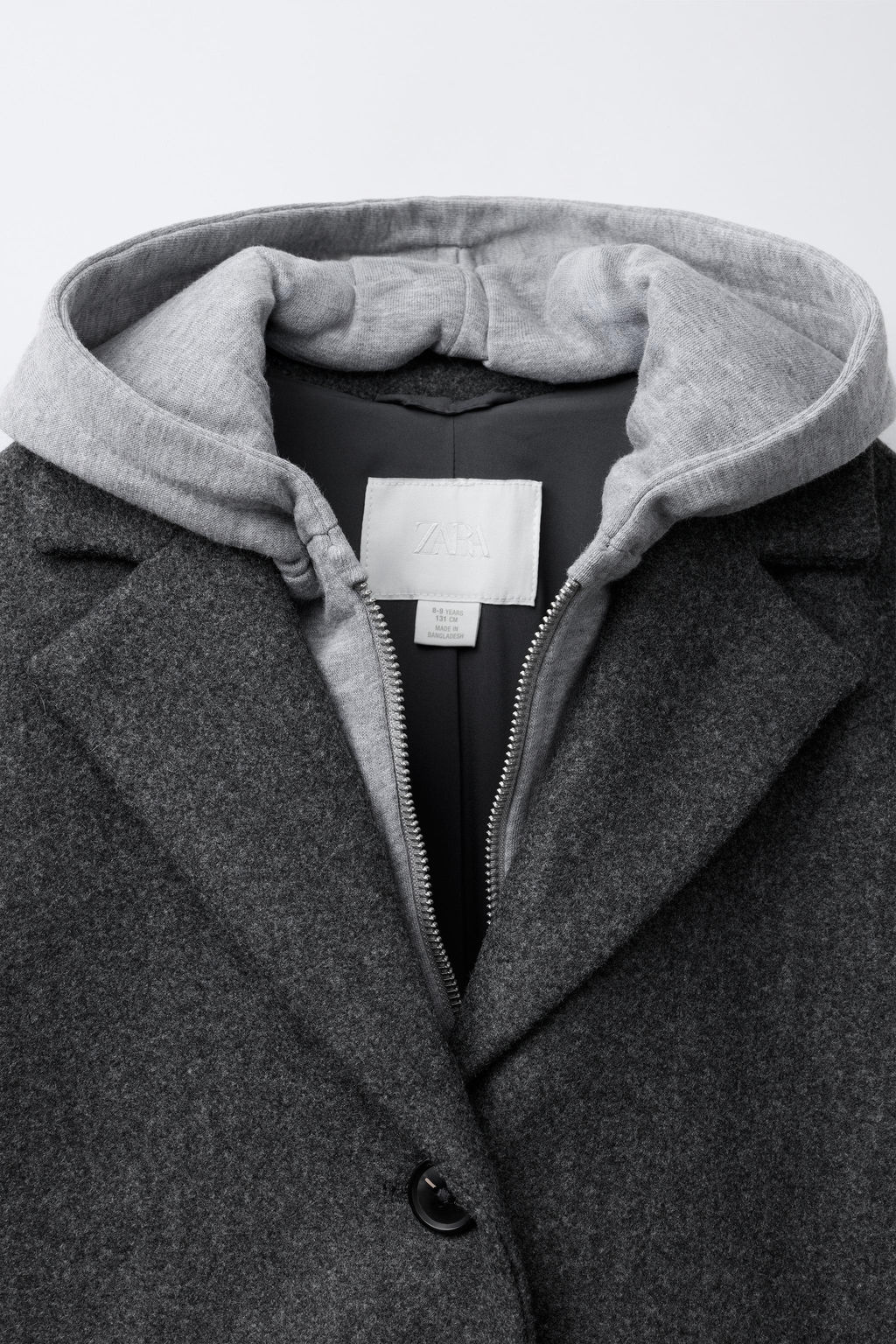 LONG COAT WITH REMOVABLE HOODIE - Zara фото 7