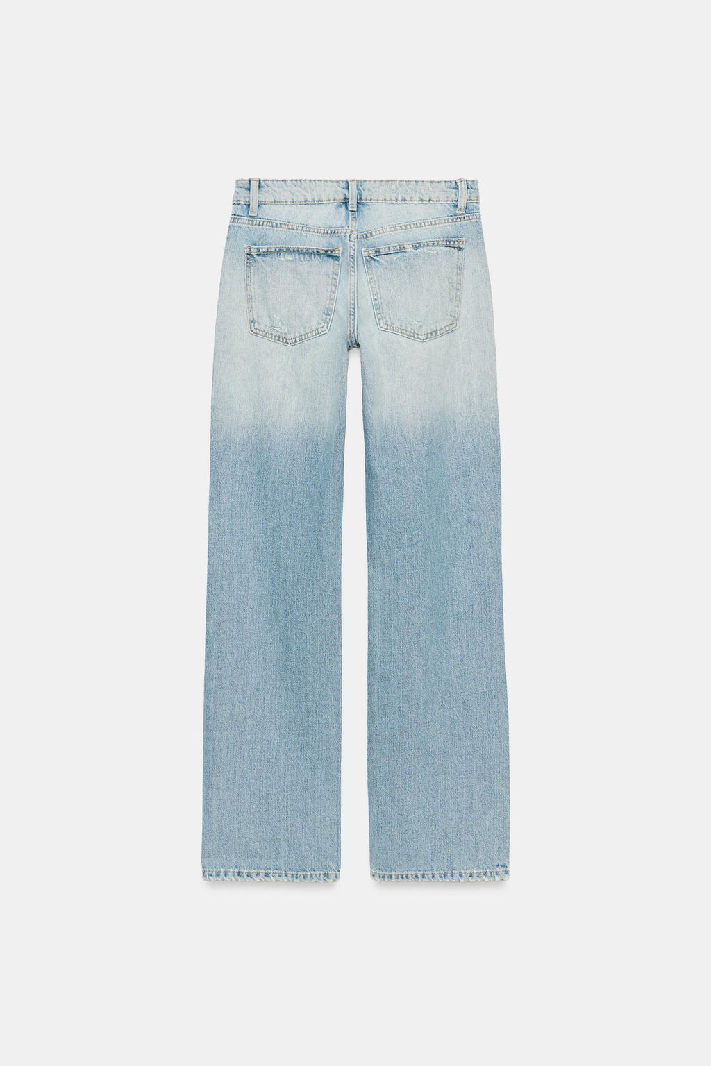 JEANS TRF WIDE LEG TIRO BAJO ROTOS / Azul - Zara фото 2