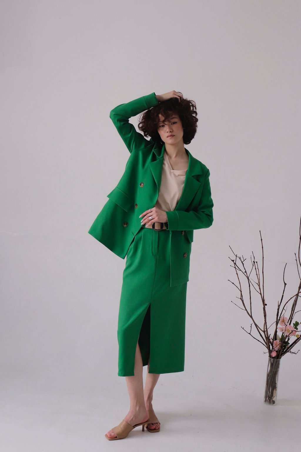 Юбка миди-макси зелёная - Martichelli фото 4