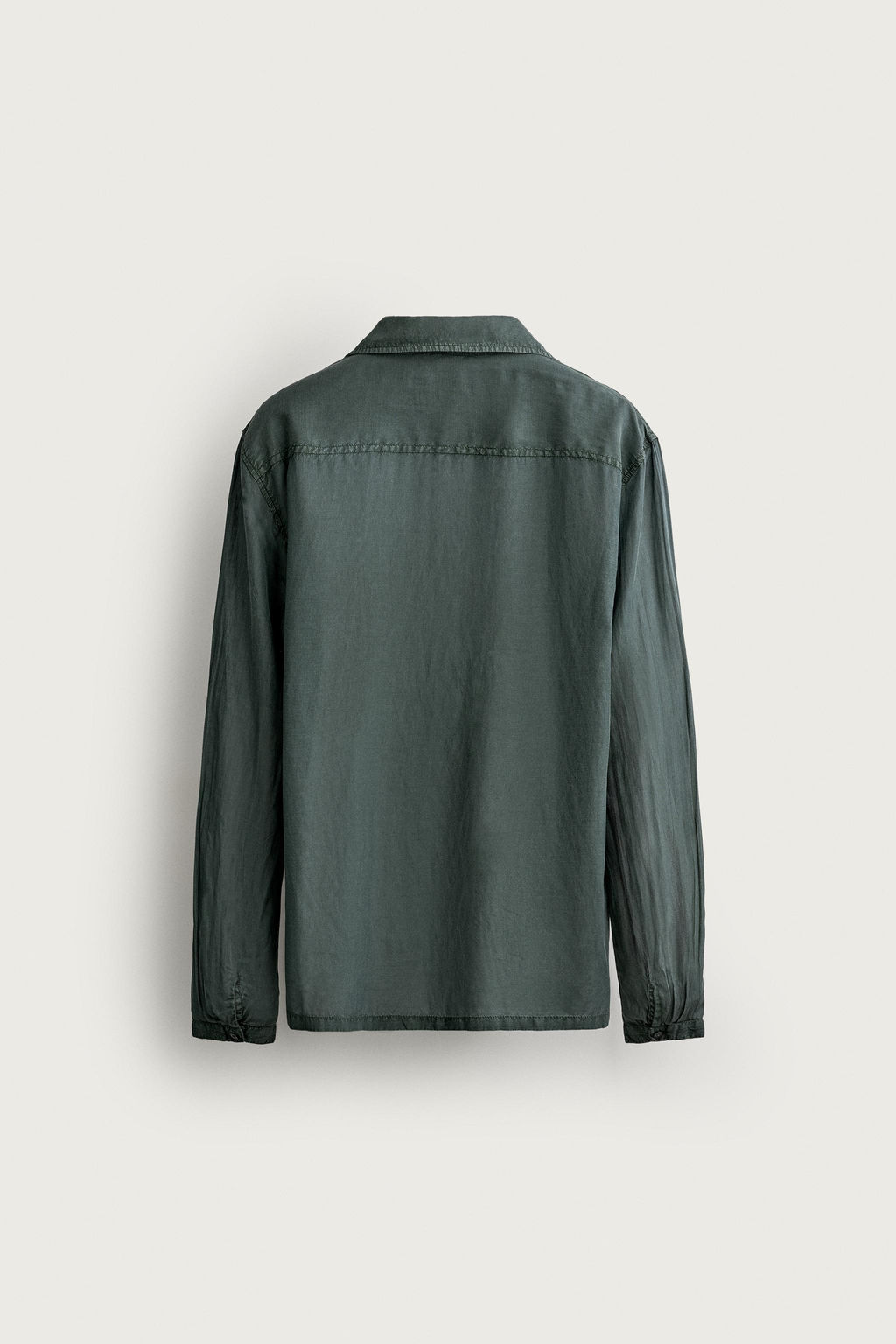 CAMISA FLUIDA ALAMARES / Verde - Zara фото 7