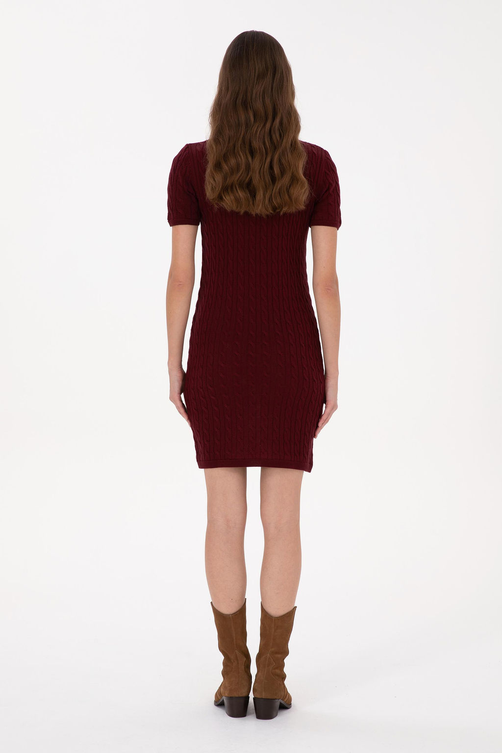 Kad_n Bordo Triko Elbise - U.s. polo assn фото 10
