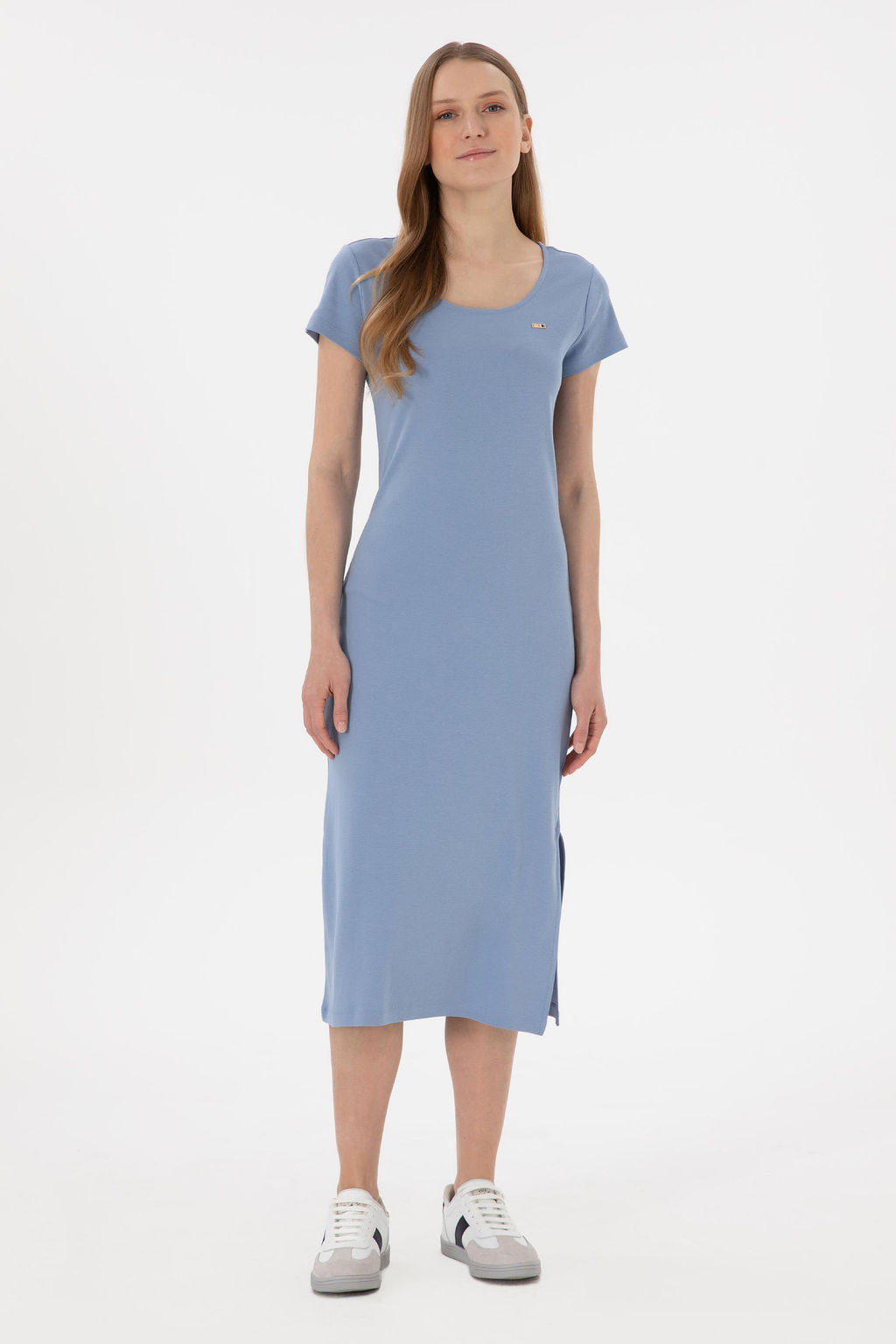 Kad_n Mavi _rme Elbise Sepette S_rpriz _ndirim