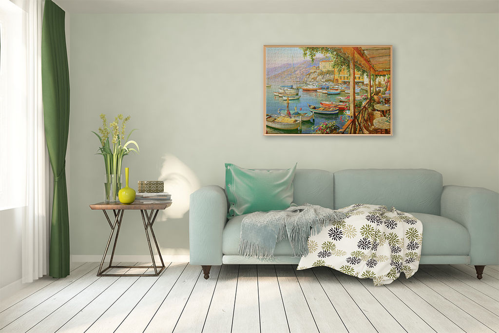 ФРЕЯ Пазл 1000 элемент. PZL-1000/12 Завтрак в кафе у причала