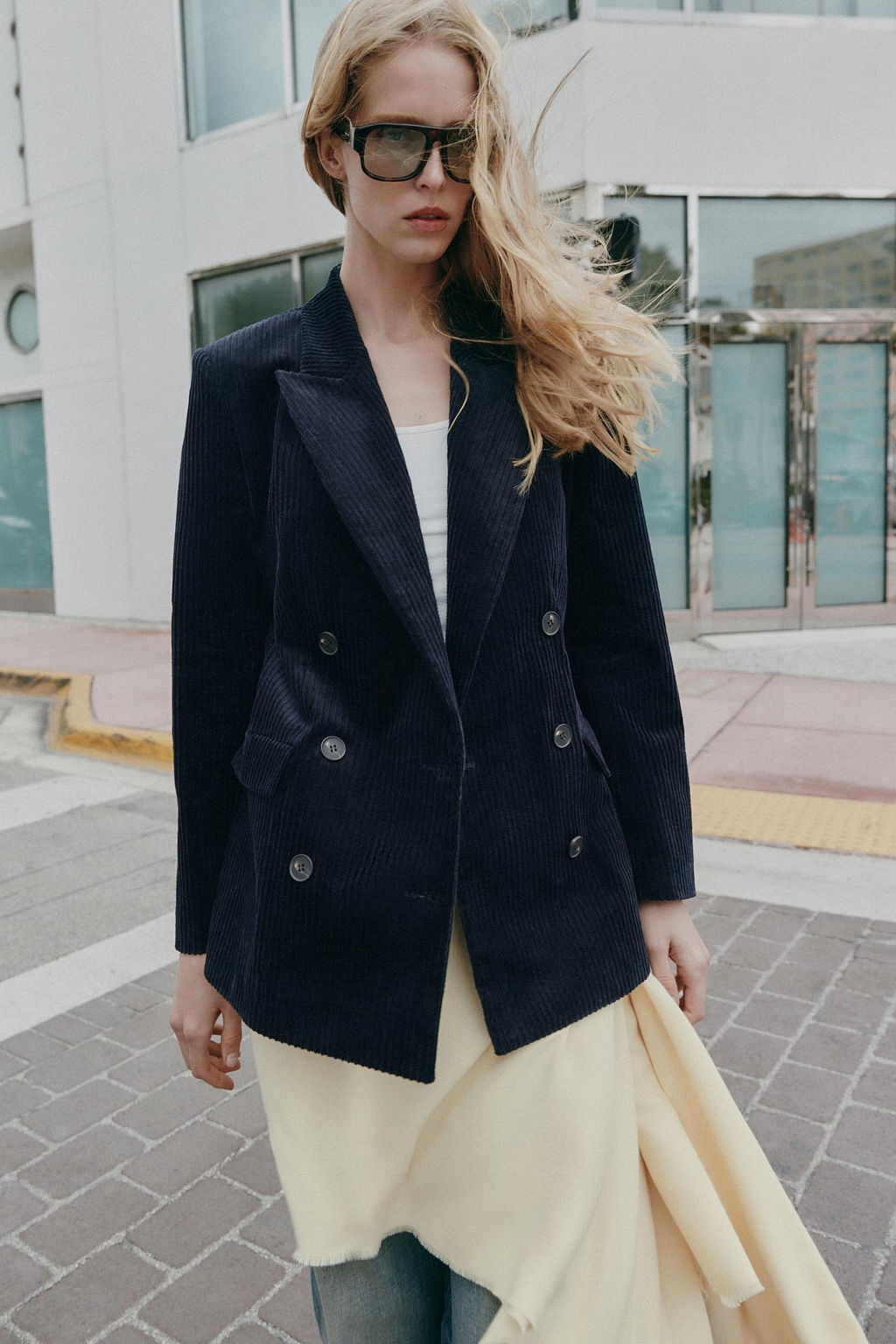 CORDUROY BLAZER WITH SHOULDER PADS - Zara фото 11