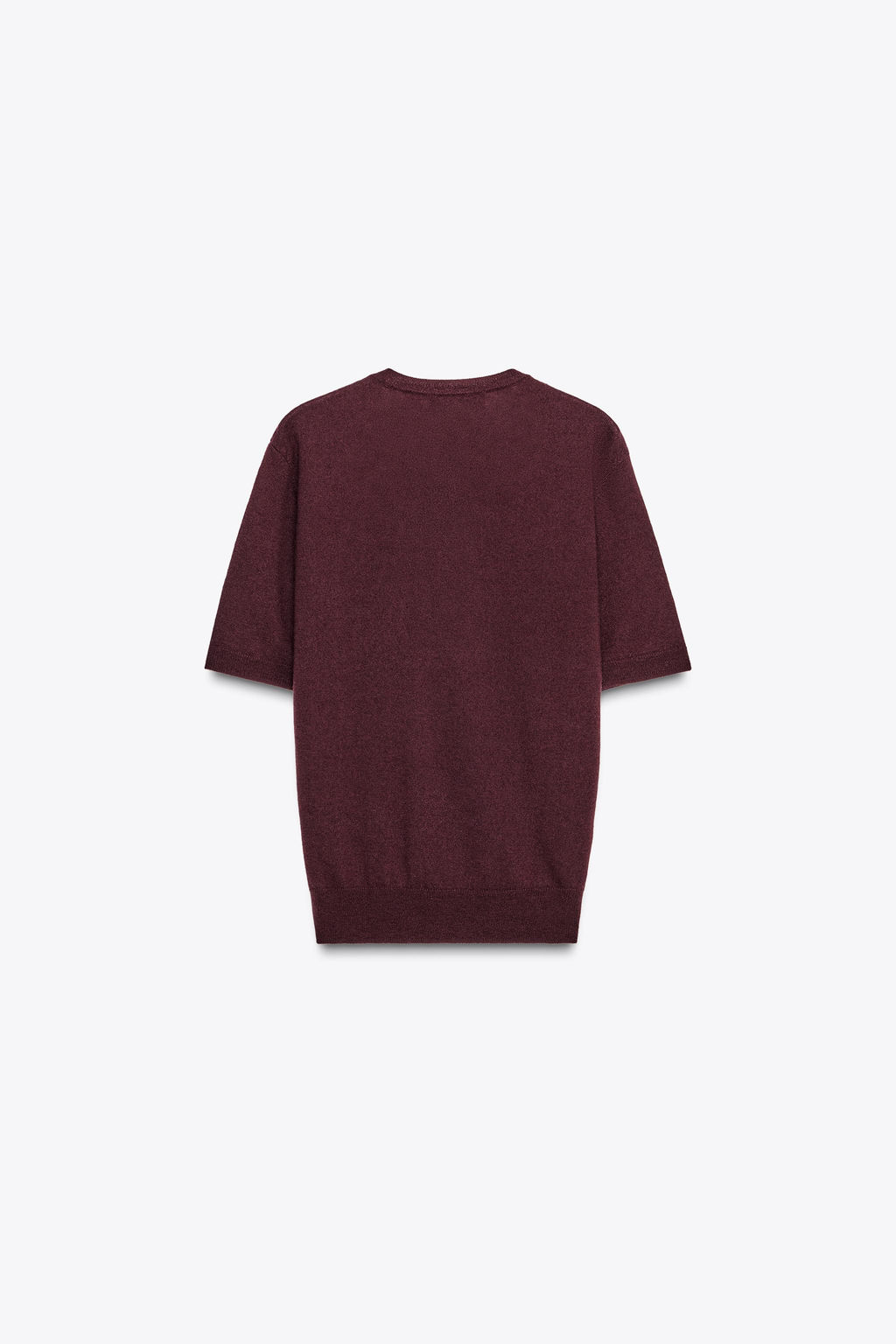 100% WOOL KNIT SWEATER SHORT SLEEVE - Zara фото 6