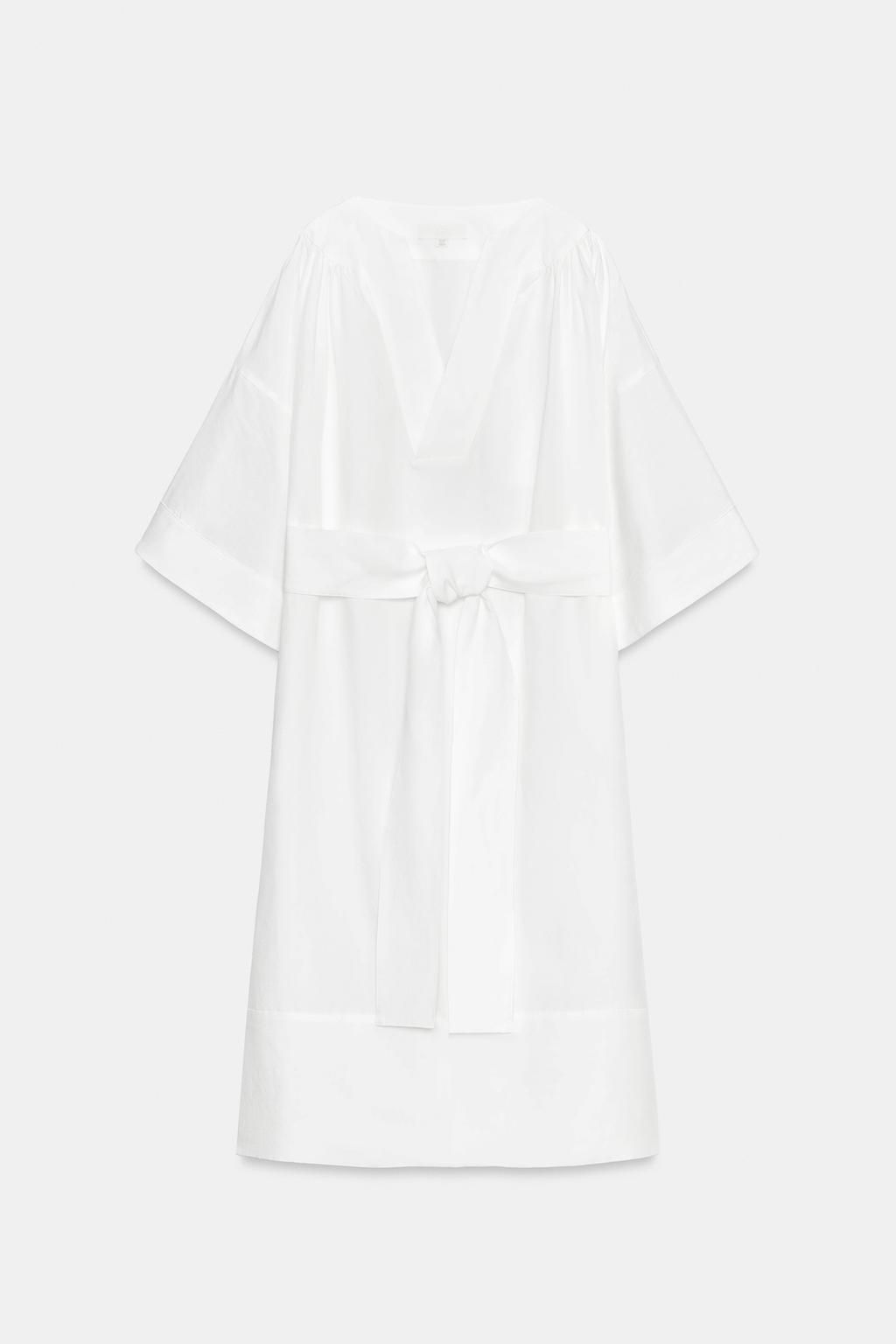 VESTIDO T?NICA CINTUR?N ZW COLLECTION / Blanco - Zara фото 14