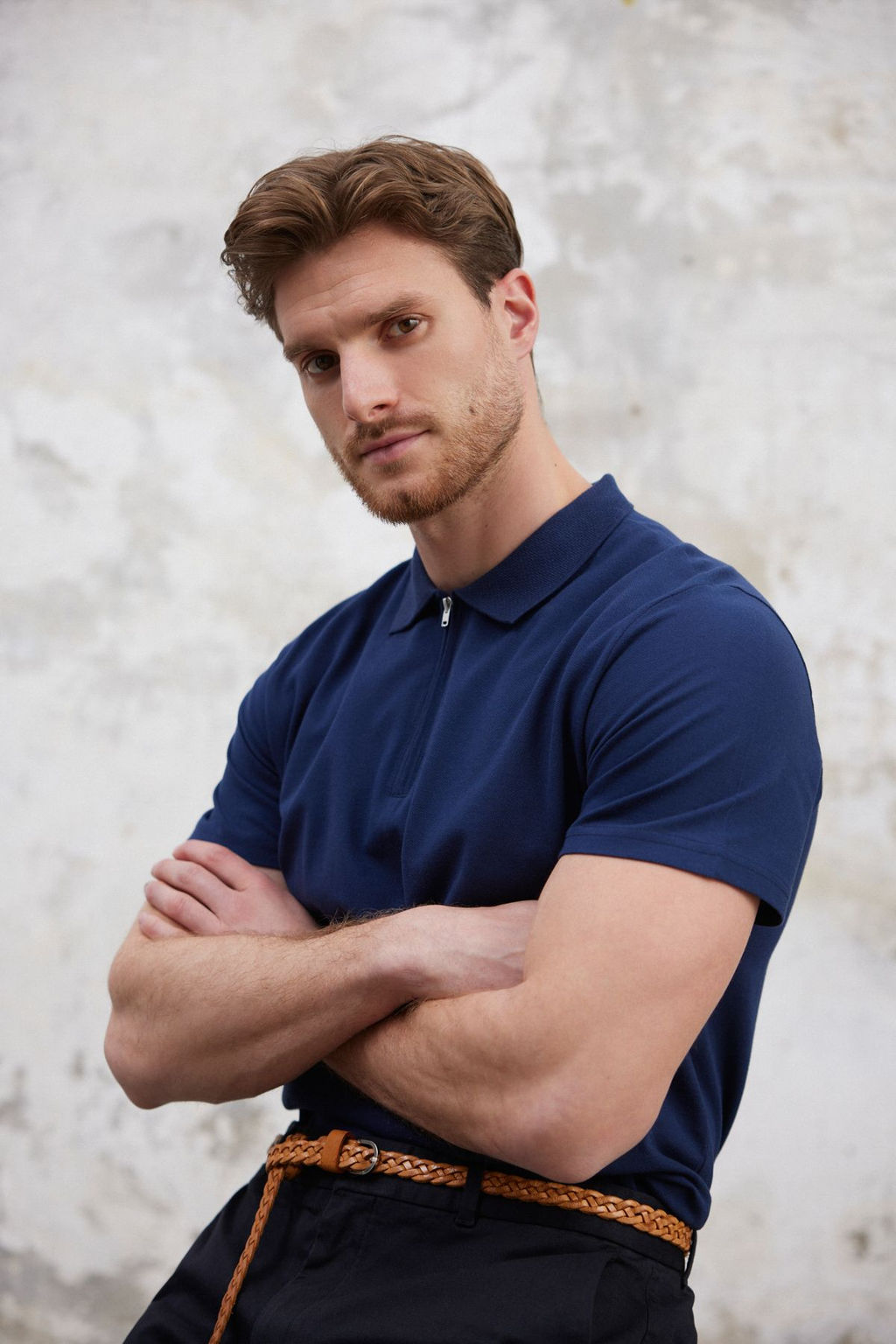 Lacivert Regular/Normal Kesim Fermuarl? %100 Pamuk Polo Yaka T-shirt - Trendyolmilla фото 15