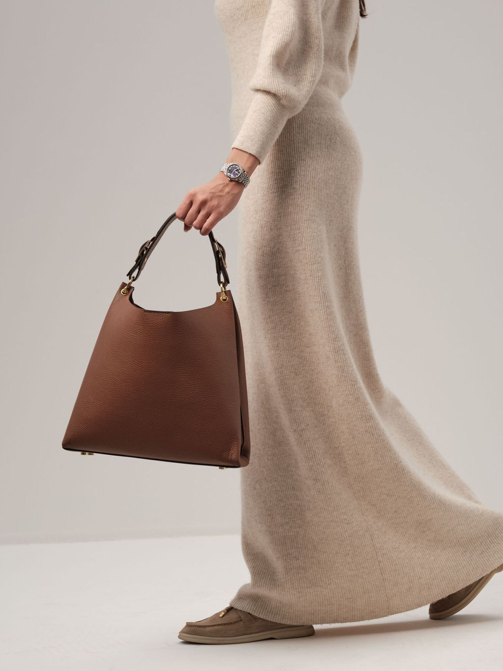 Сумка кожаная Deboro 30994 коричневая