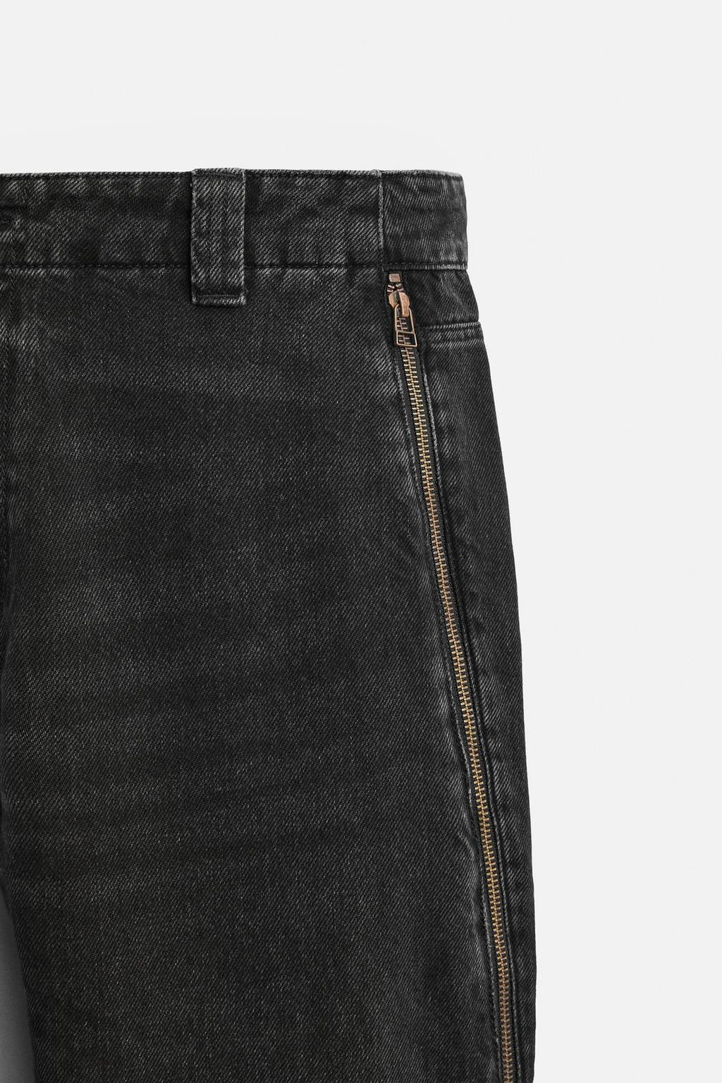 FLARE FIT JEANS WITH ZIPS - Zara фото 10