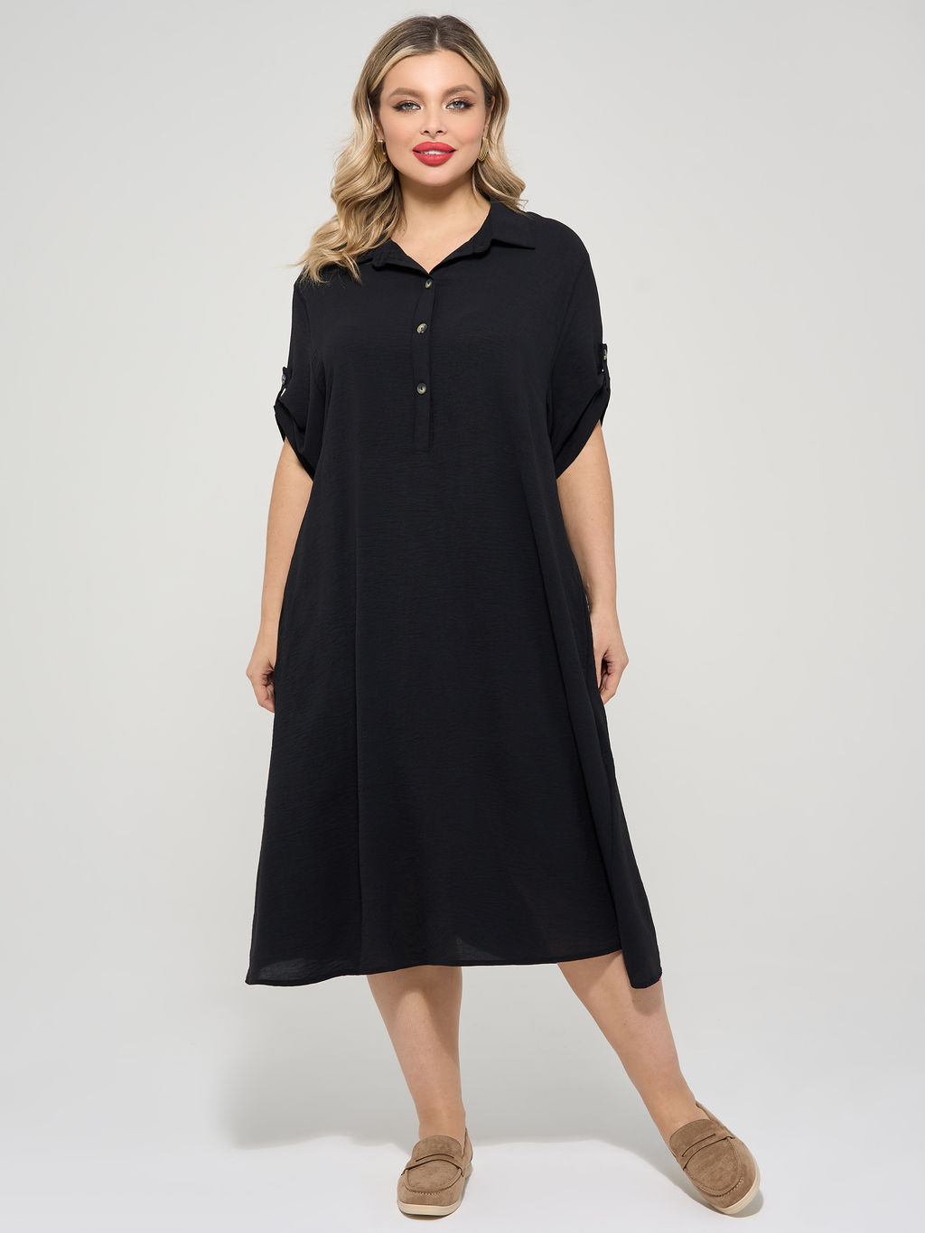 Платье 0258-1с глубокий черный - Dora фото 25