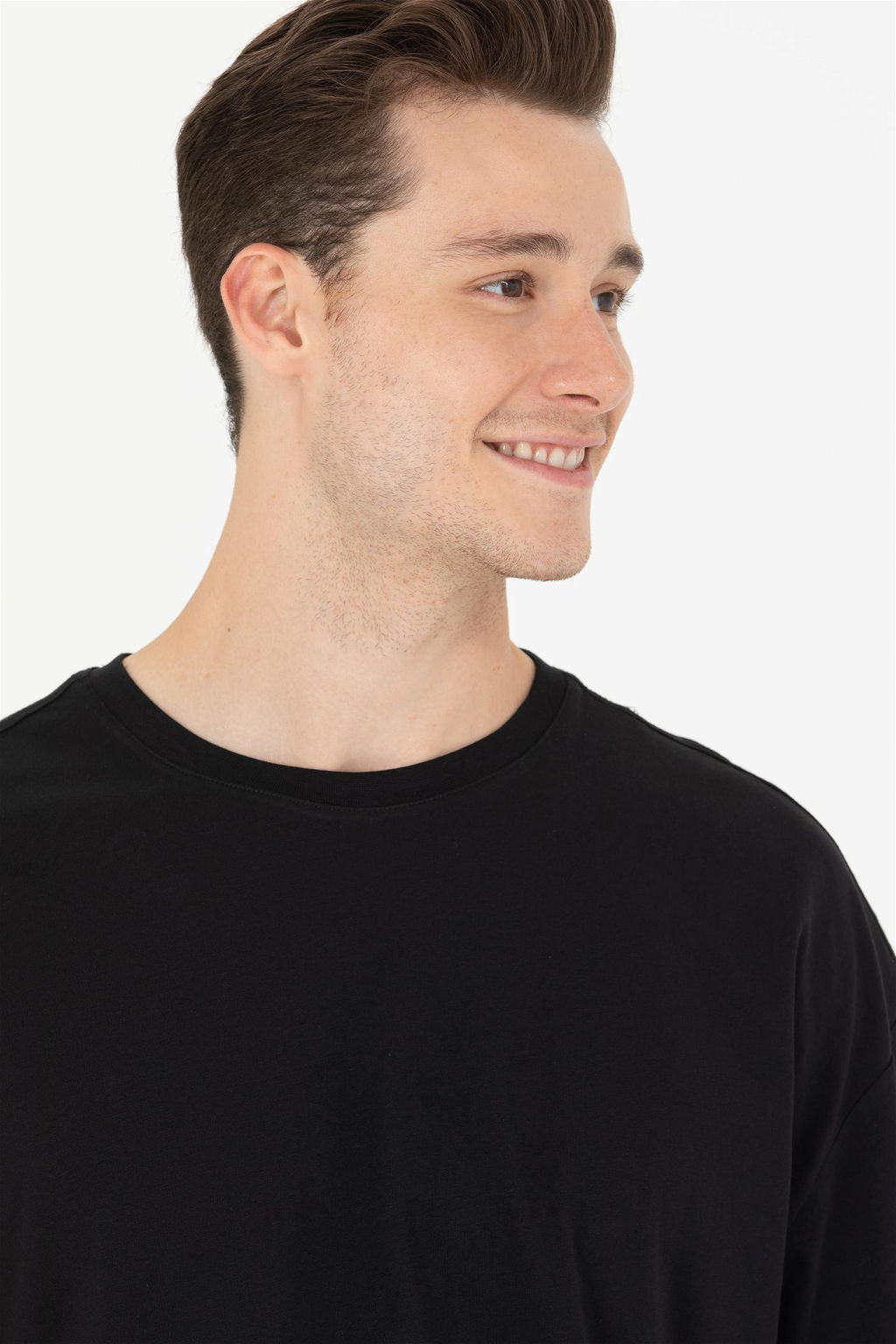 Мужская черная футболка оверсайз с круглым вырезом Неожиданная скидка в корзине - U.s. polo assn фото 2