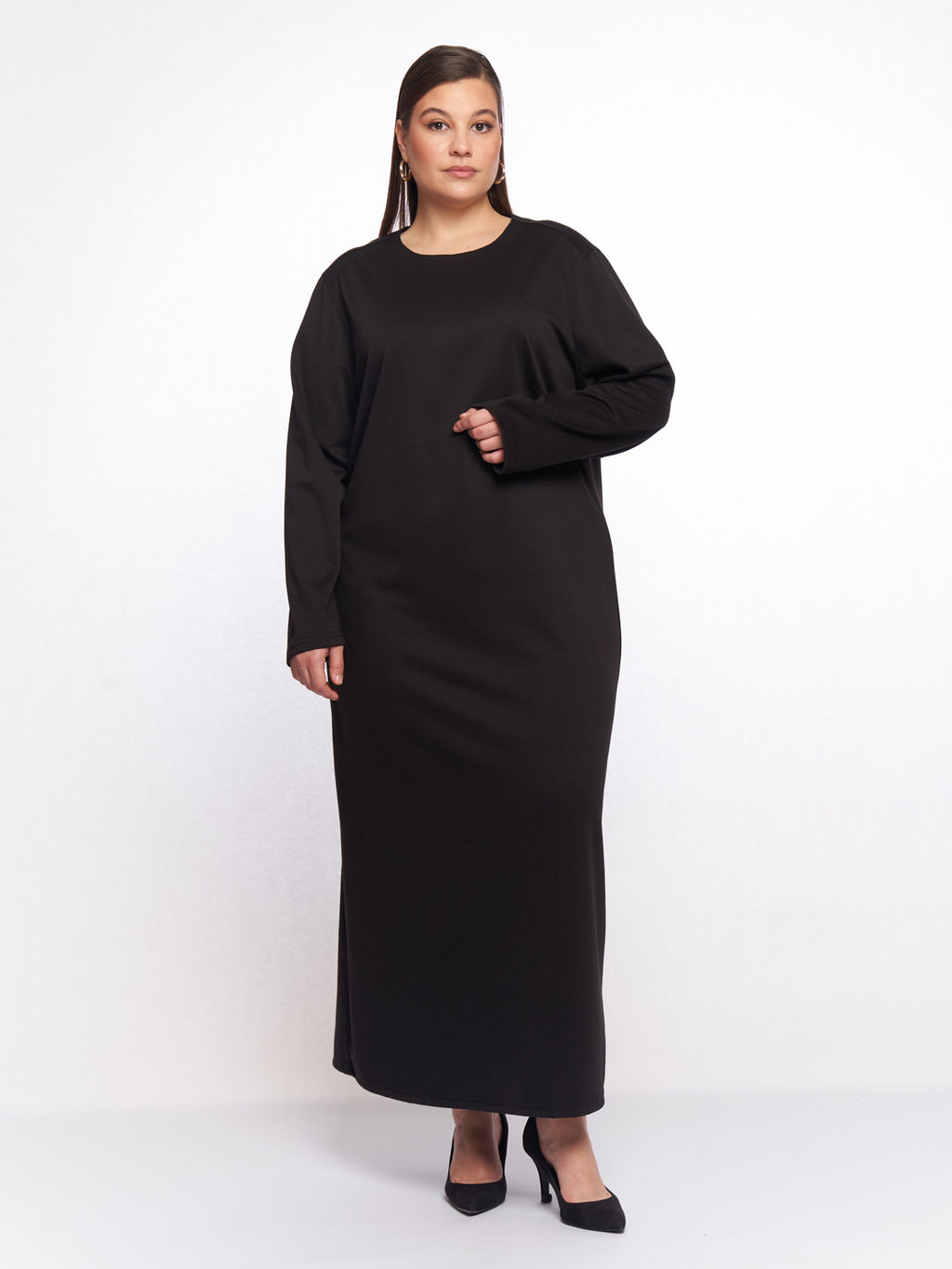 Платье из плотного трикотажа PP51806BLK01