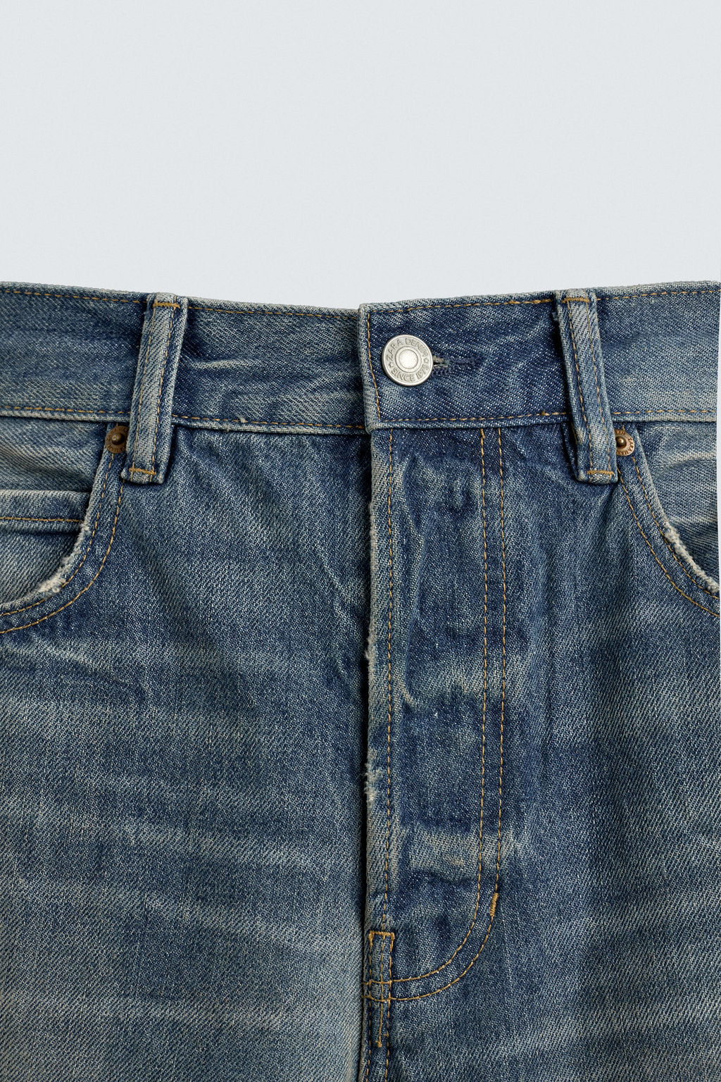 RIPPED REGULAR STRAIGHT-LEG JEANS - Zara фото 9