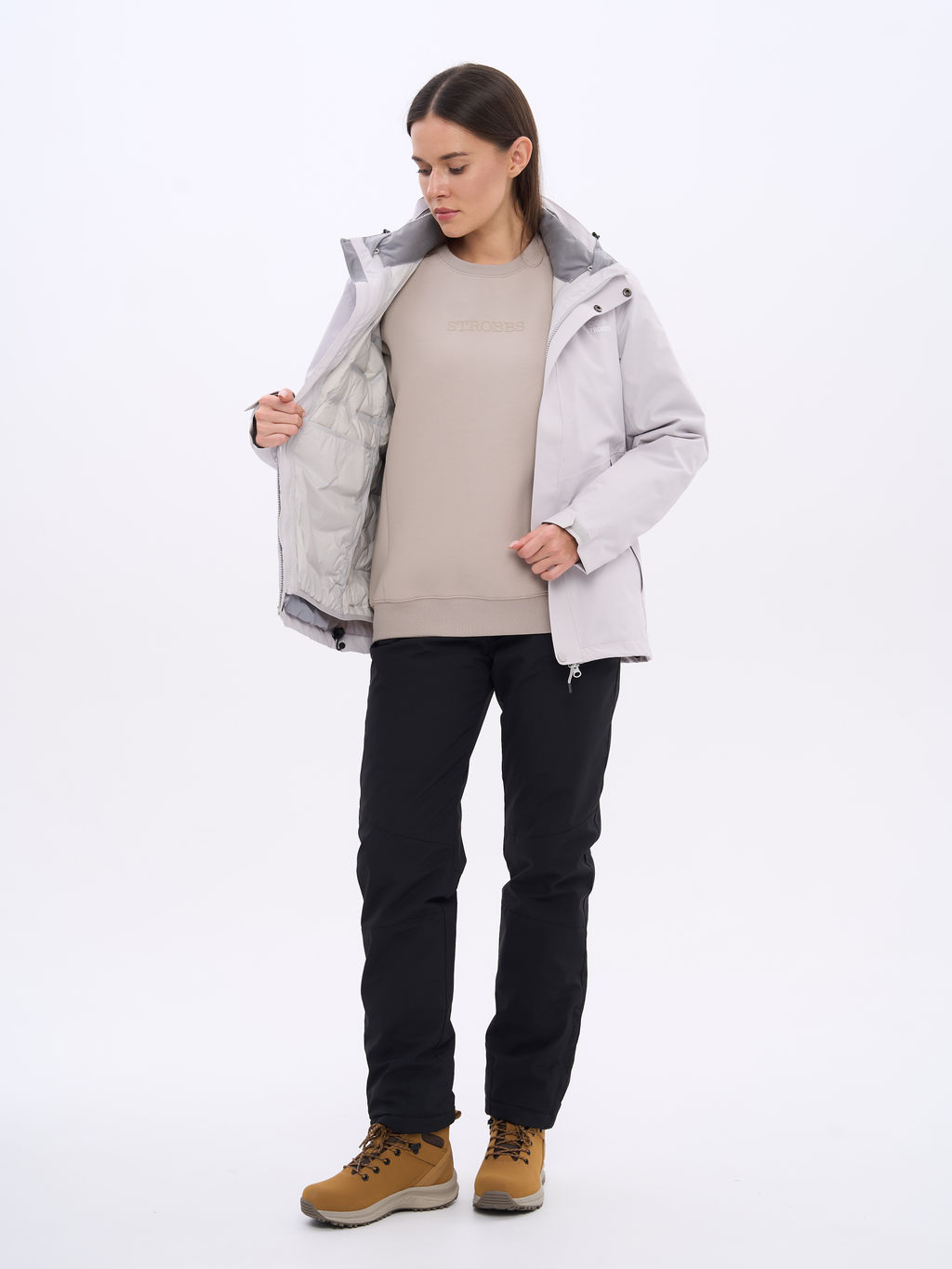 T3438-4 Куртка зимняя женская 3в1 - Strobbs фото 5