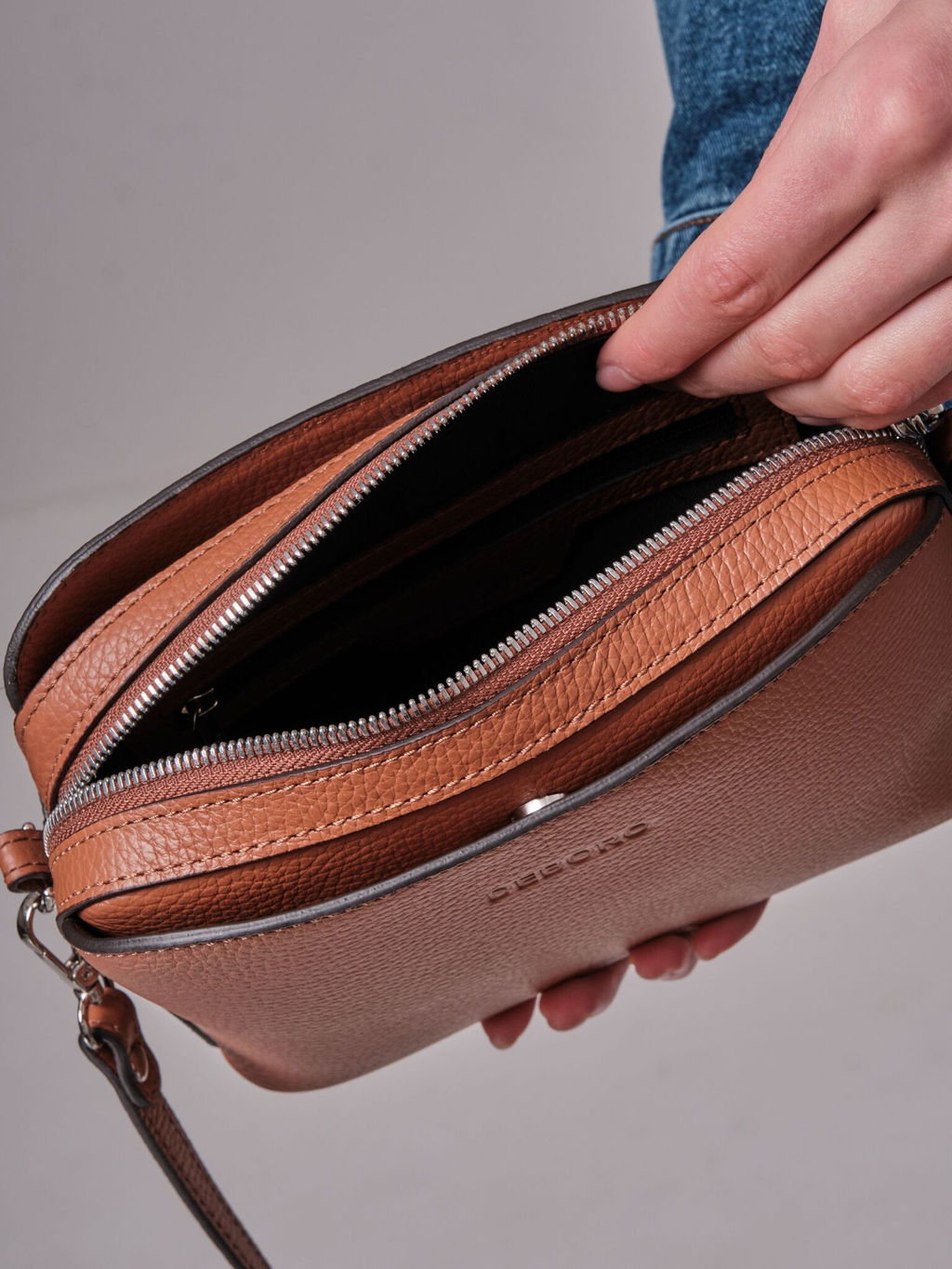 Сумка на плечо кросс-боди Deboro 30848 коричневый камень