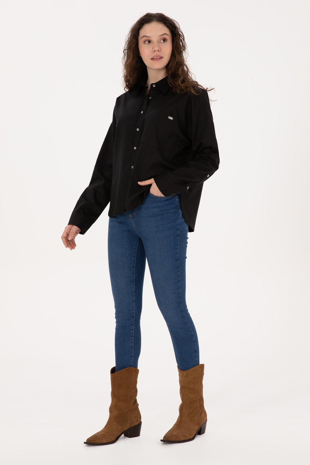 Kad_n Siyah Uzun Kollu G_mlek - U.s. polo assn фото 4