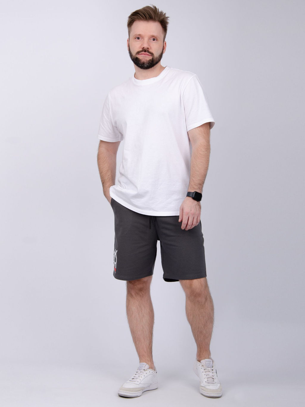 Шорты "Джордан" серый, футер с лайкрой