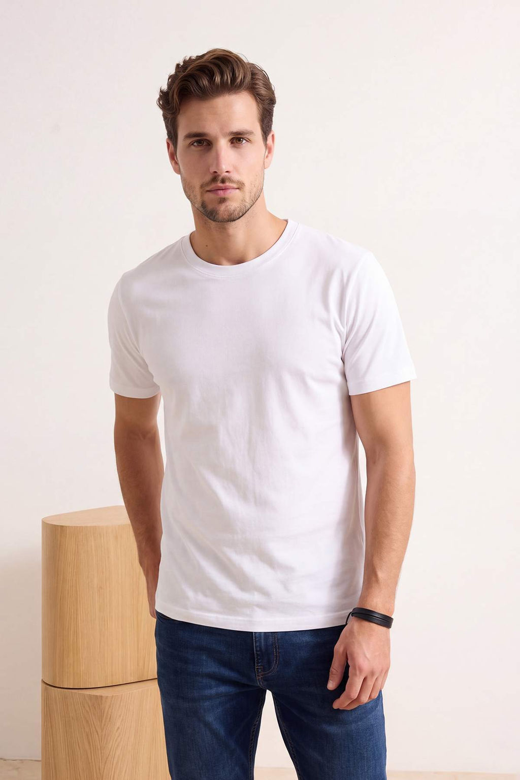 TRENDYOL MAN Siyah-Ekru Oversize 2li Paket Basic %100 Pamuklu T-Shirt TMNSS24TS00038 - Trendyolmilla фото 28