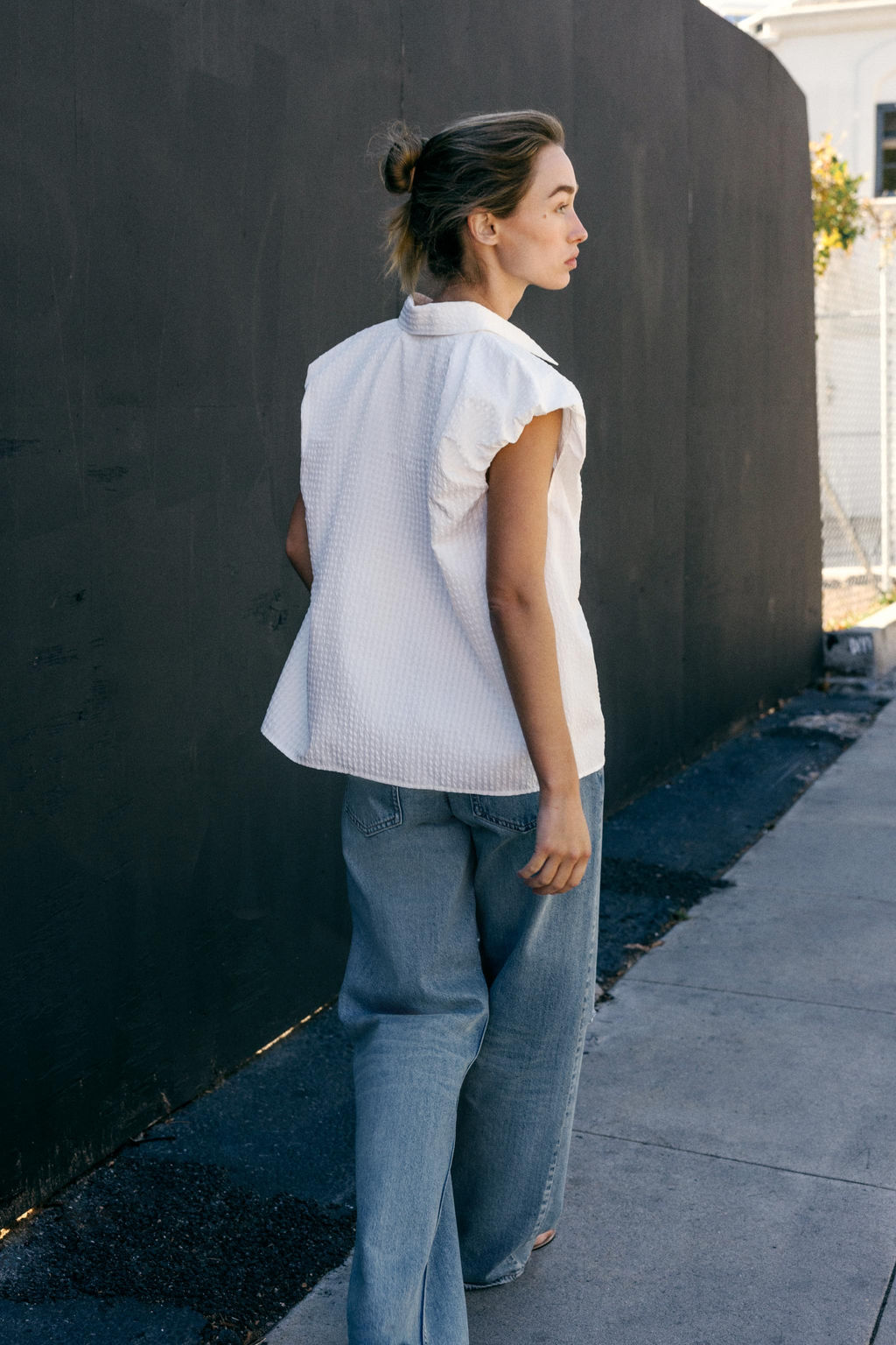 CAMISA MANGA ABULLONADA / Blanco - Zara фото 2
