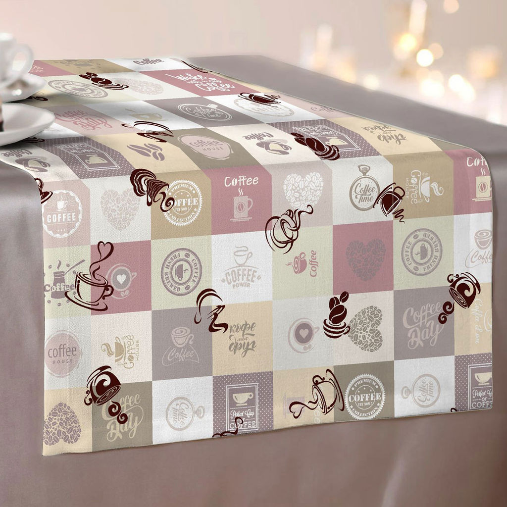 3шт Полотенце кухонное из рогожки - Кофеек 45x60